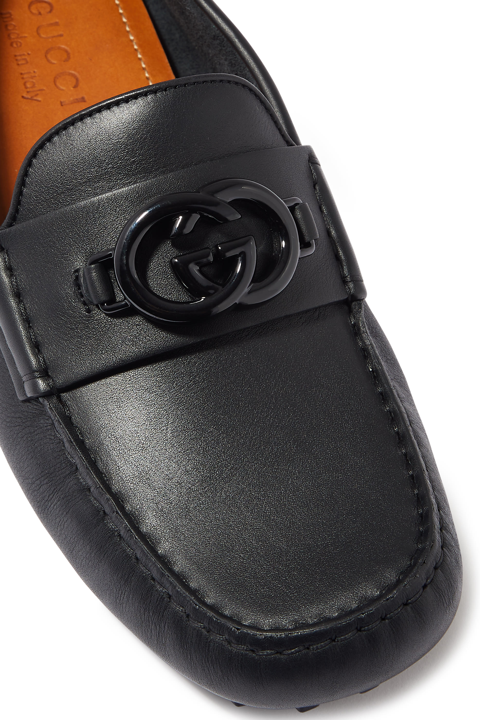 Interlocking G Leather Drivers