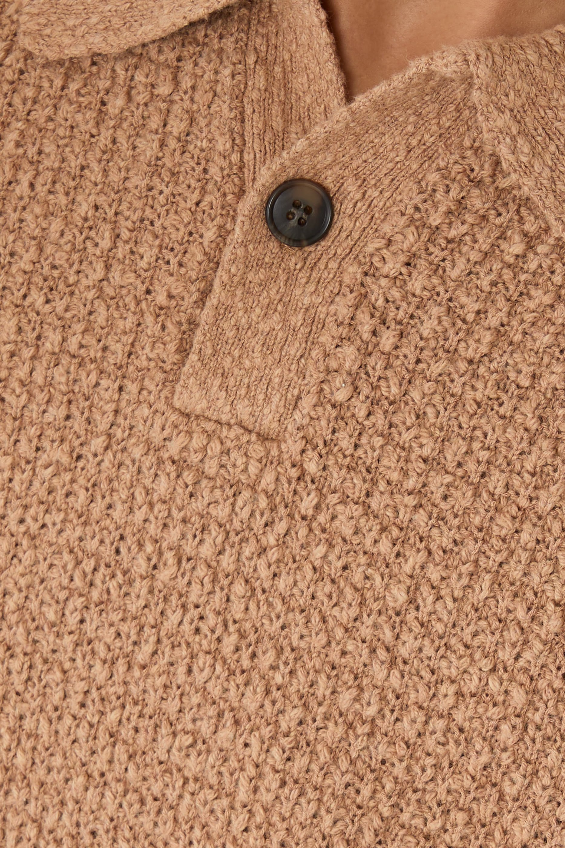 Textured Knit Polo