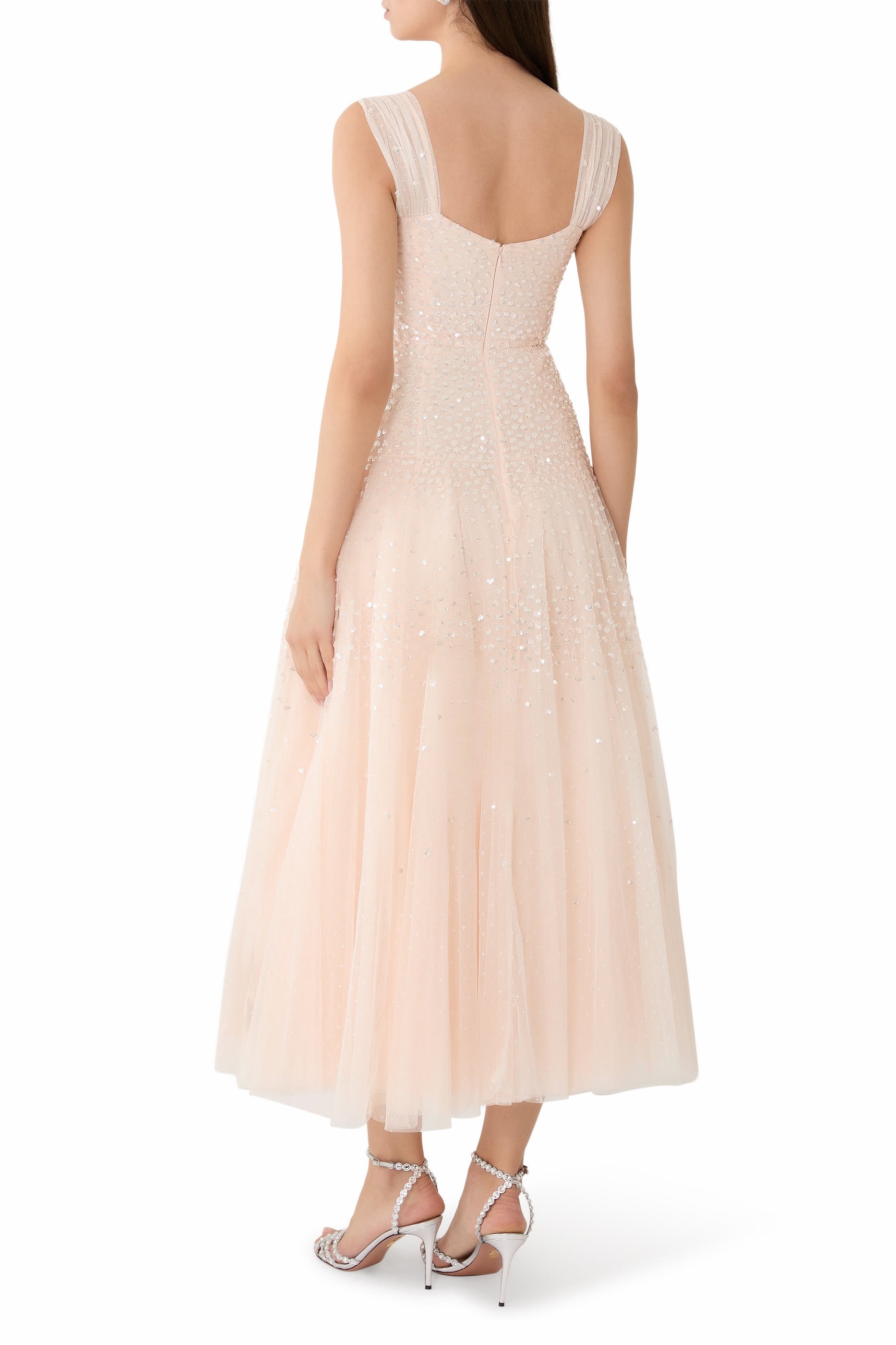 Sunrise Sequin Sweetheart Ankle Gown