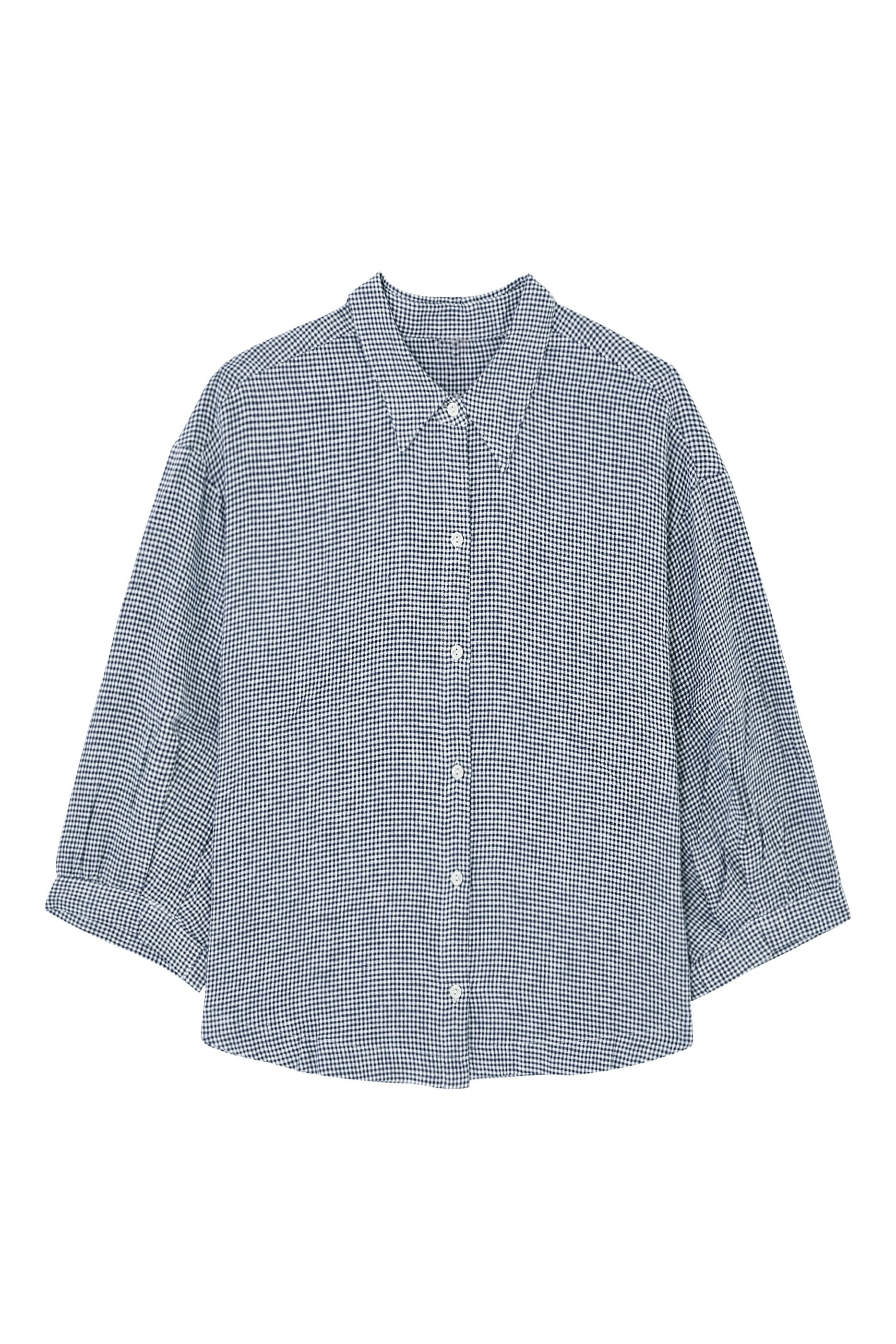 Linen Blend Relaxed Quarter Sleeve Top