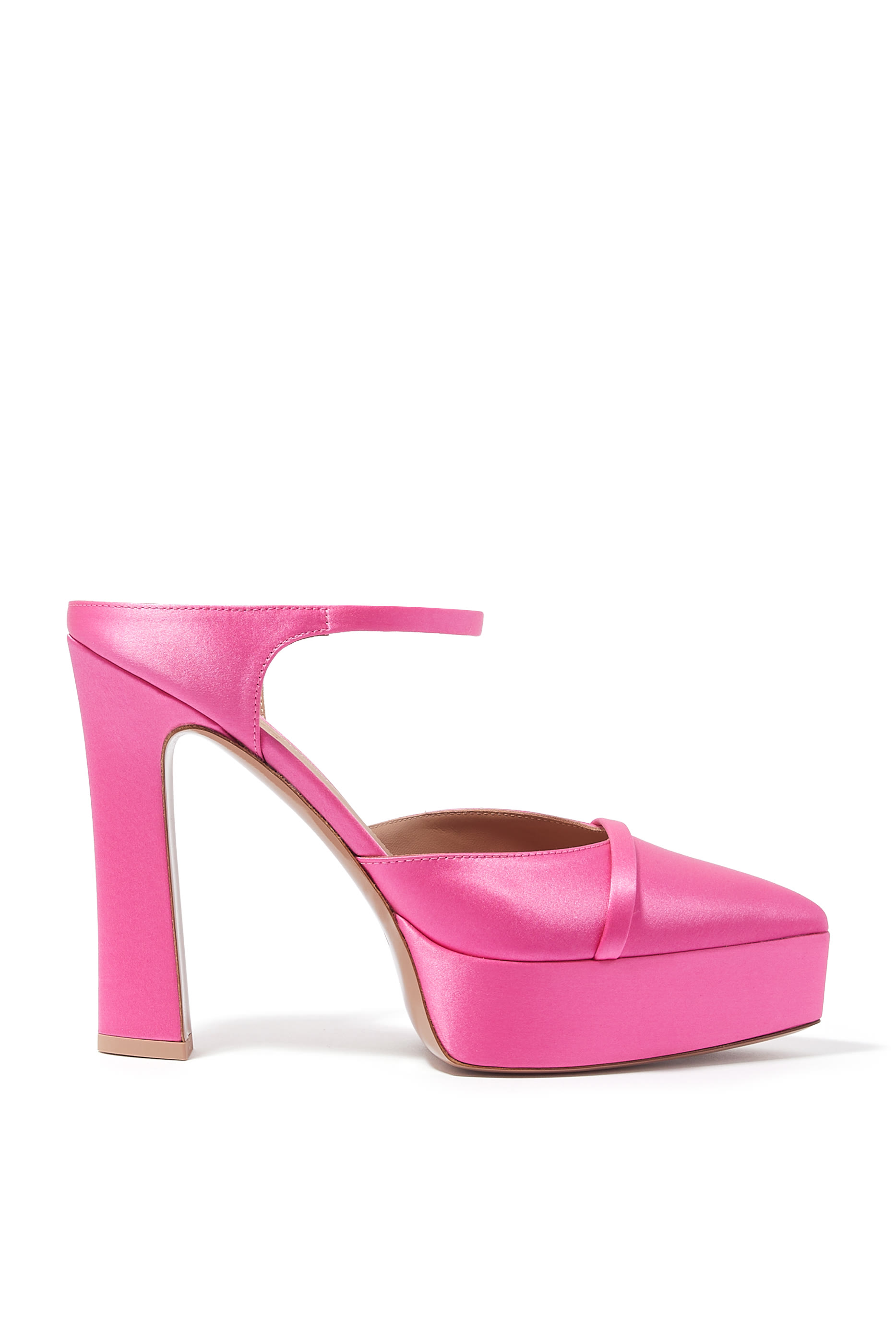 Uma 125 Satin Platform Mules