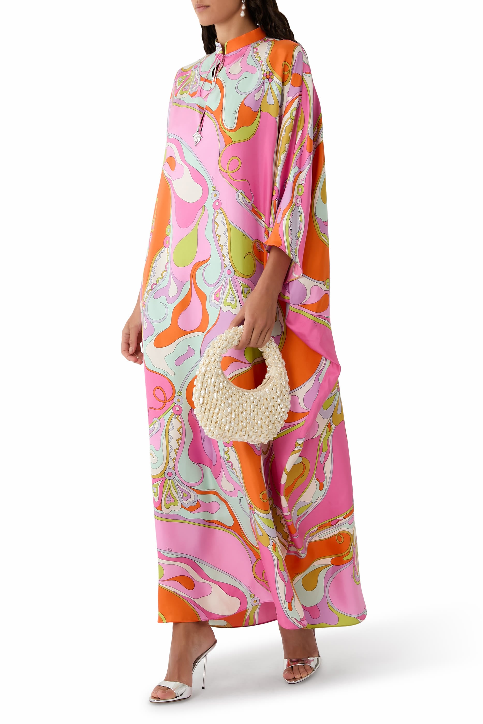  Printed Silk Twill Kaftan 