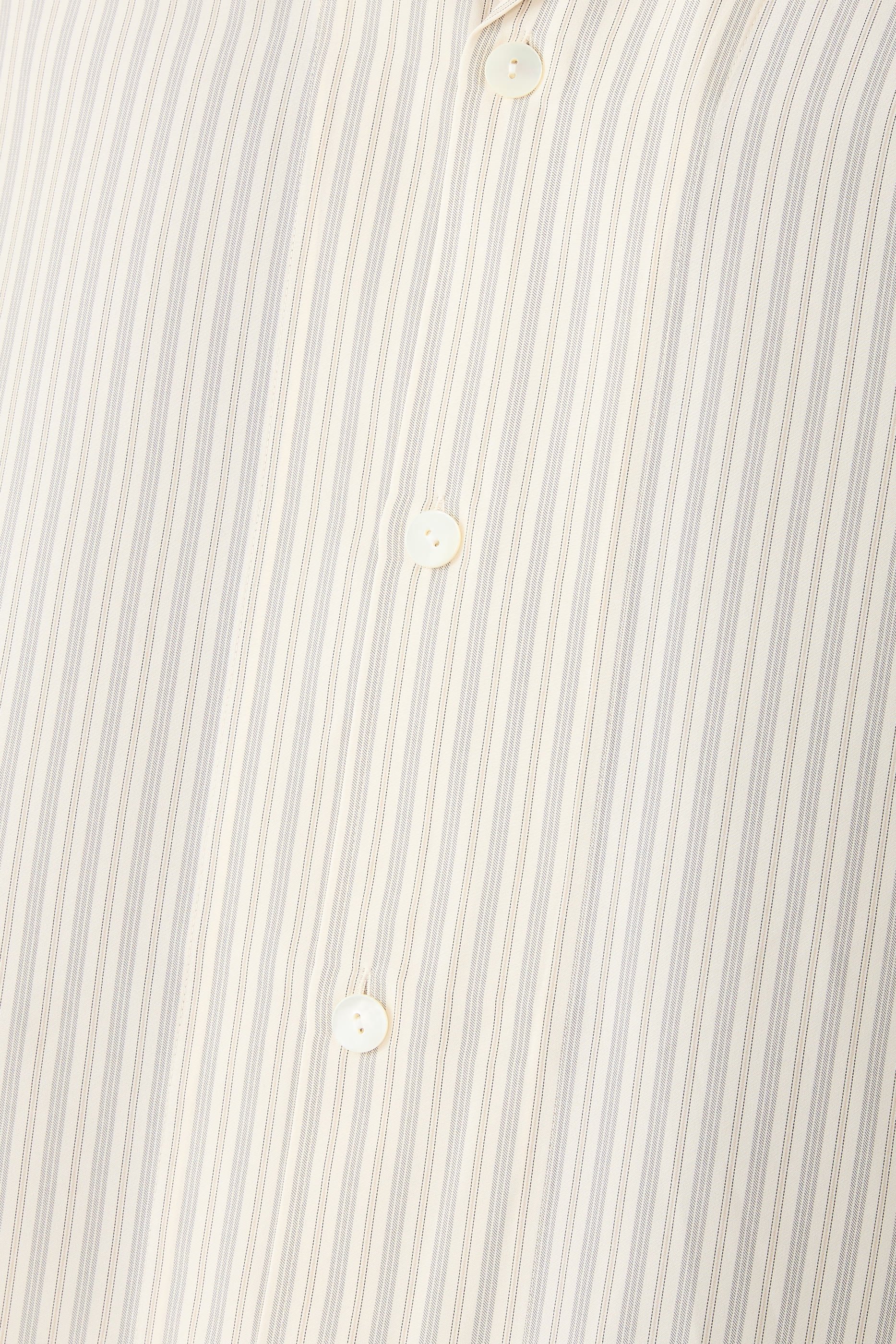 Oversized Camp Collar Long Sleeve Silk Shirt