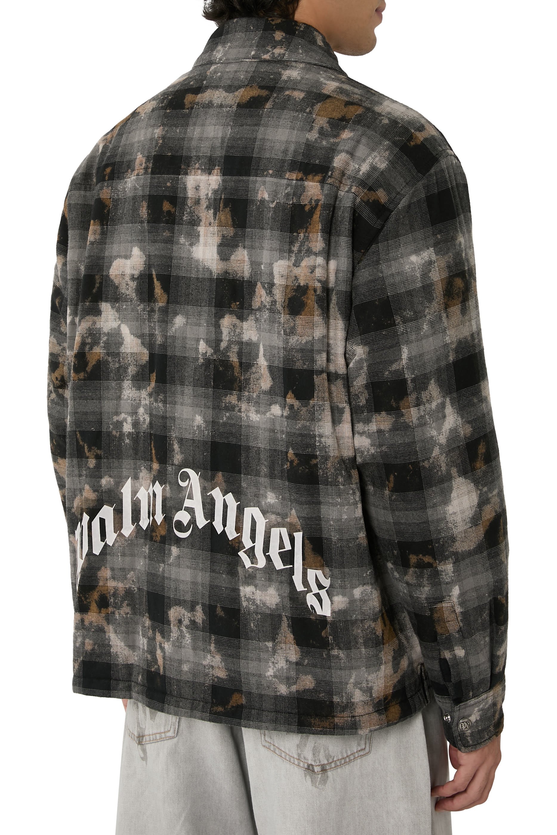 Curved Logo Check Overshirt