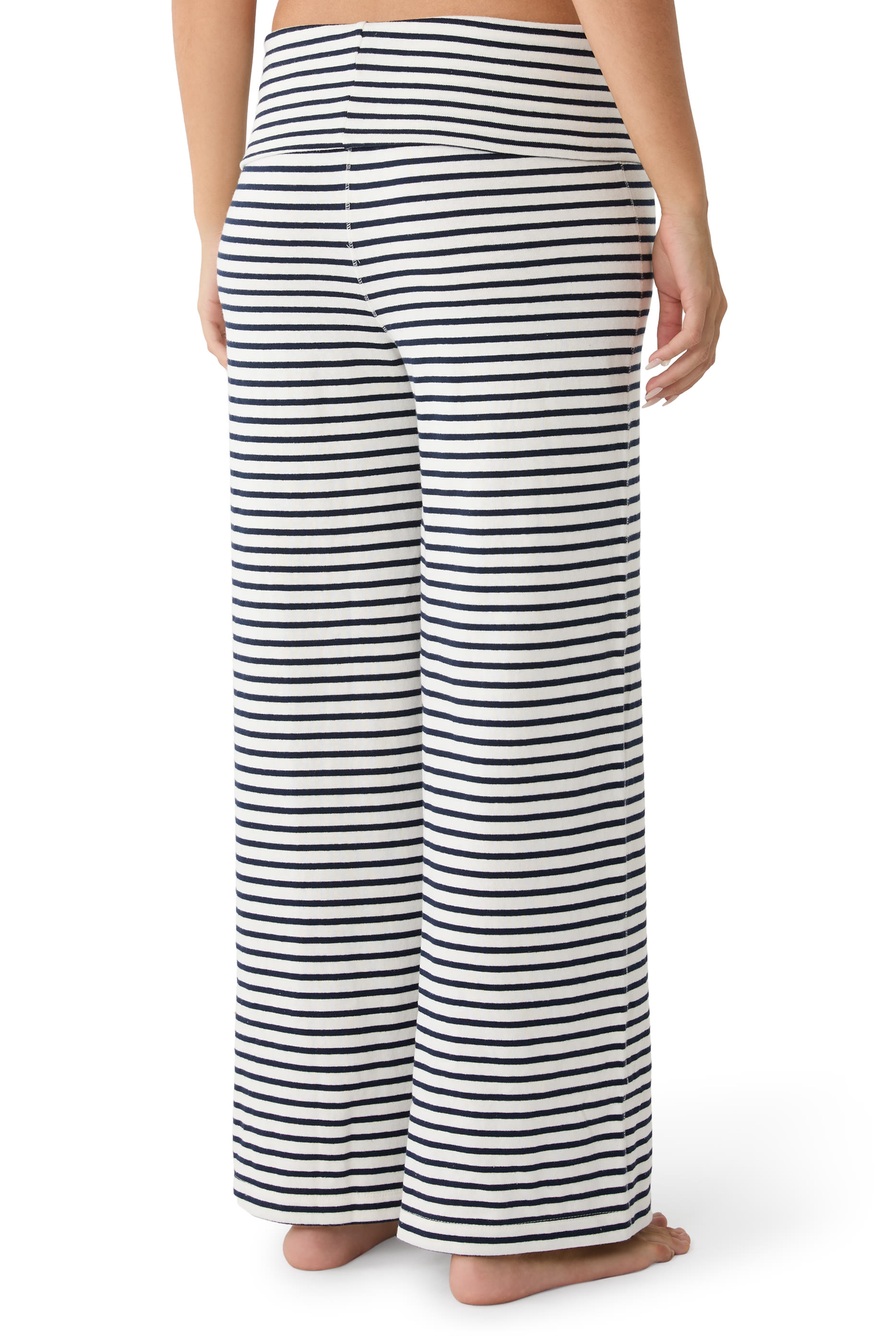 Stripe Fold Over Trousers