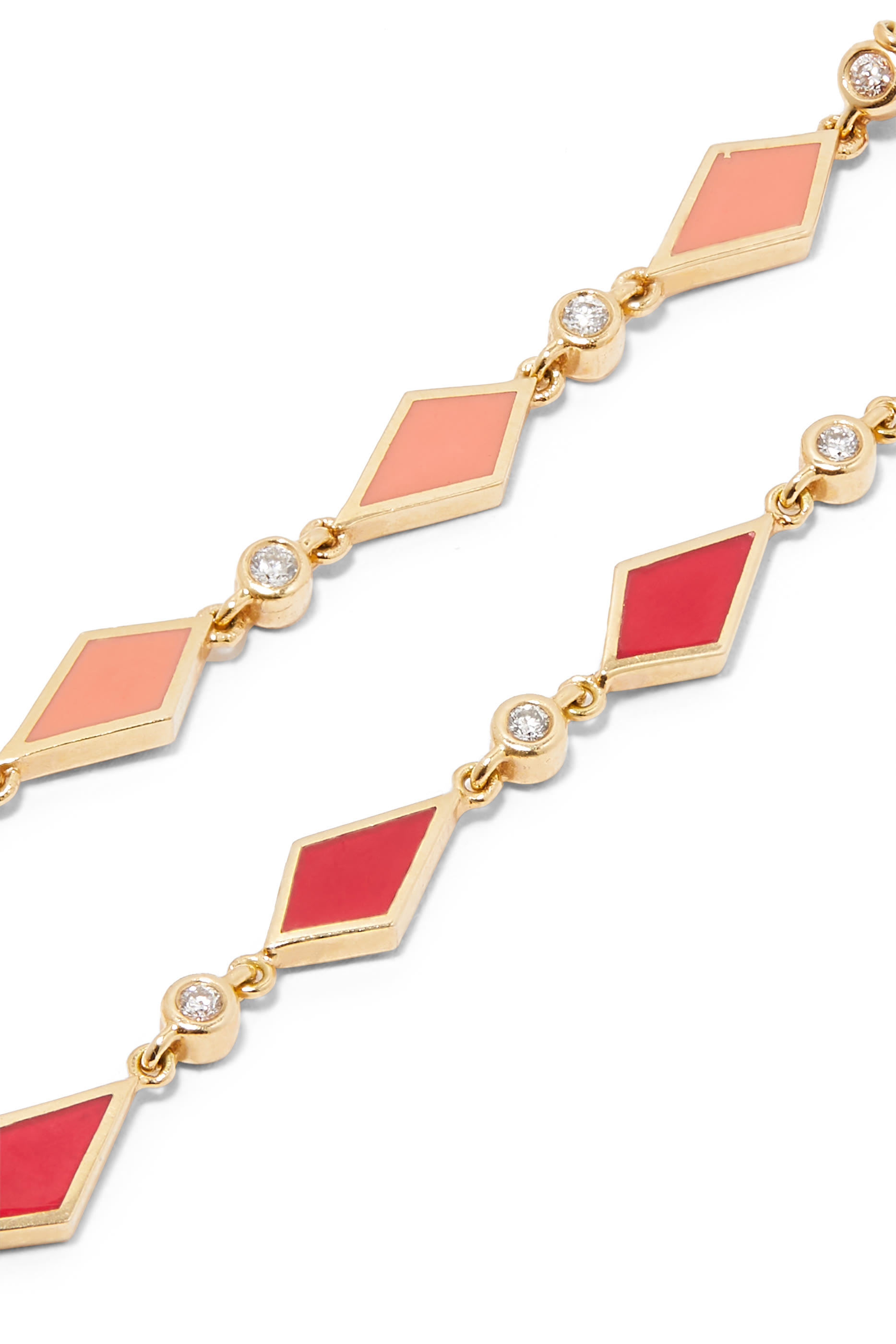 Mosaic Bracelet, 18k Yellow Gold & Diamonds