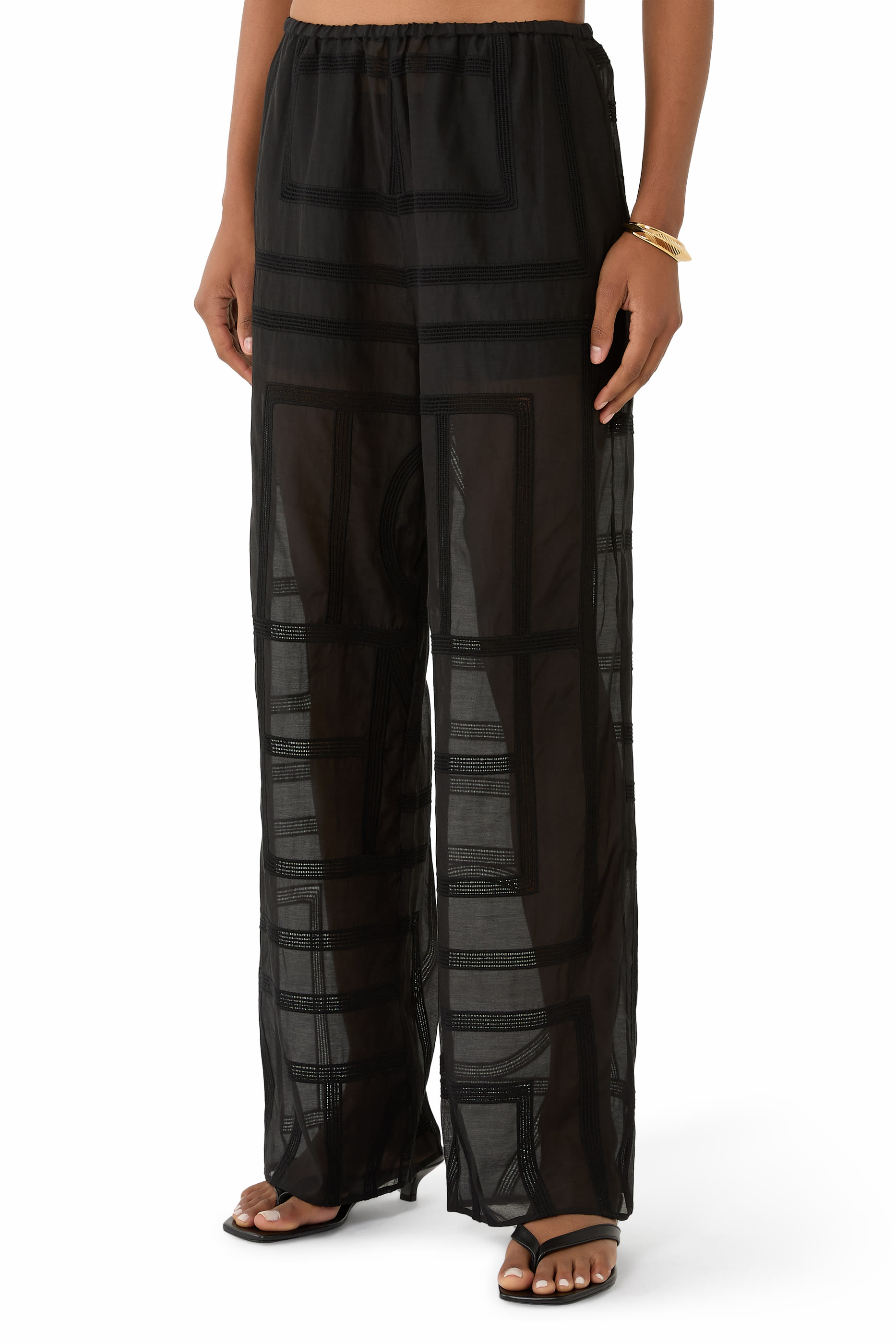  Monogram Crochet Pajama Trousers