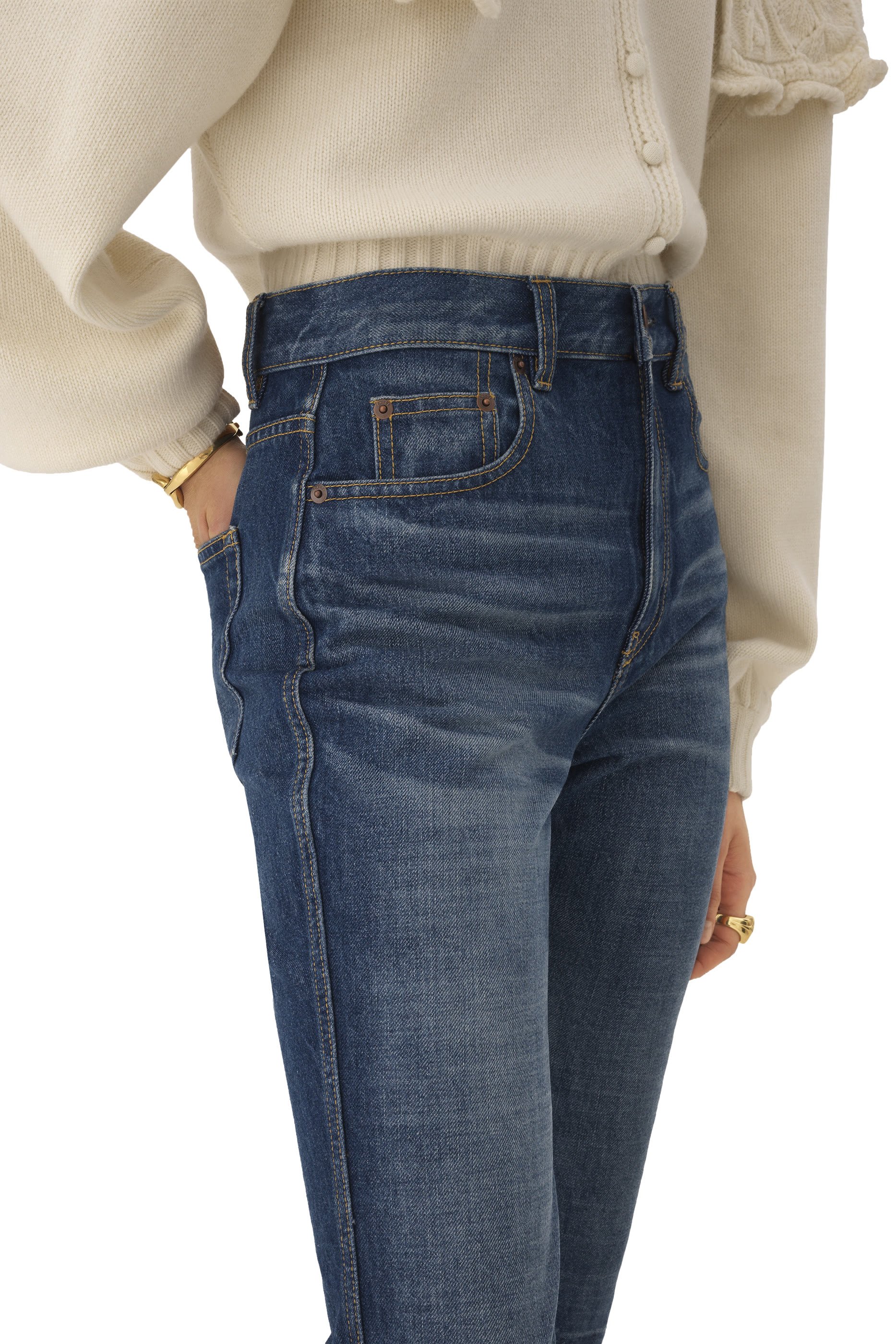 High-Rise Capri Jeans