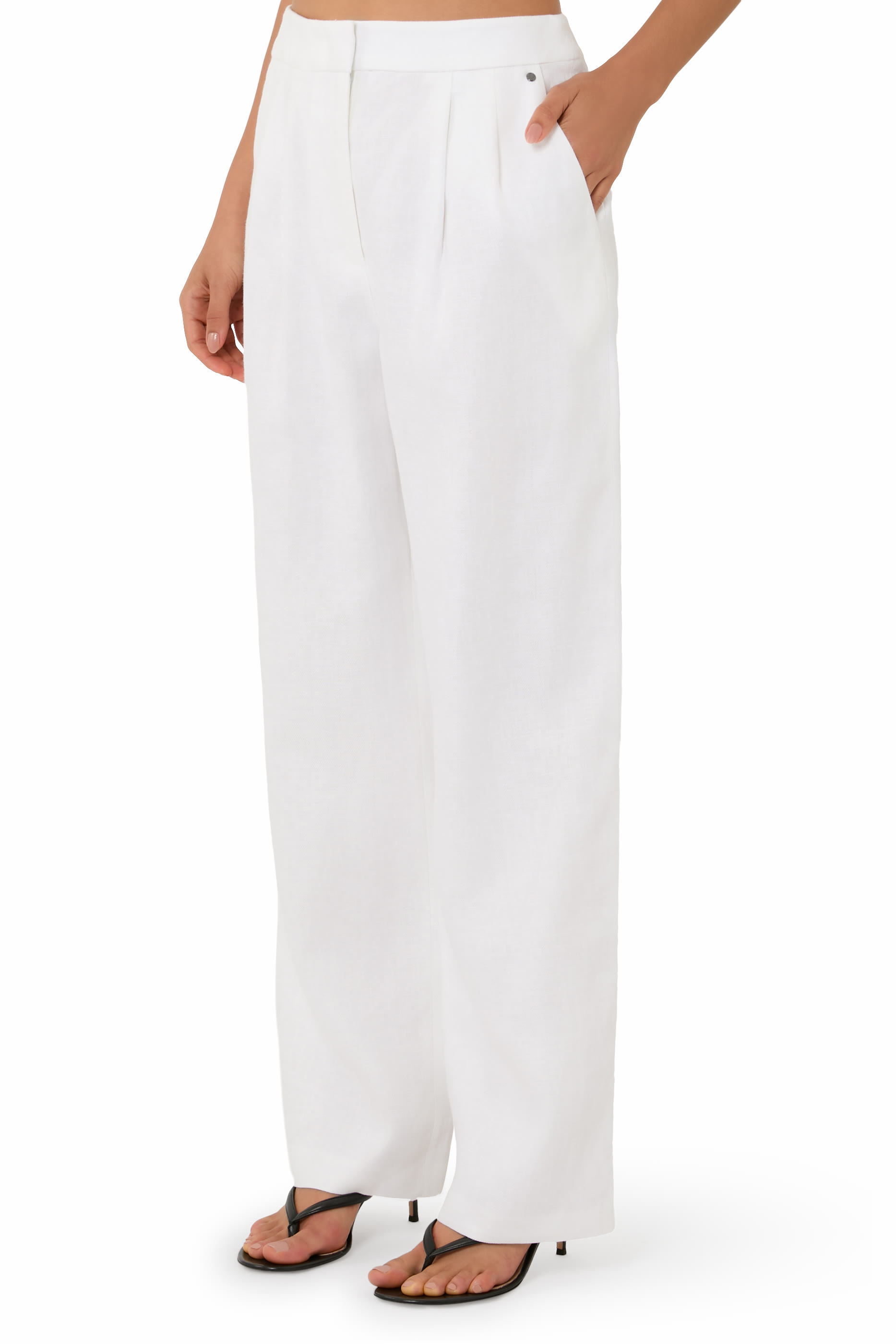 Linen Poplin Casual Trouser
