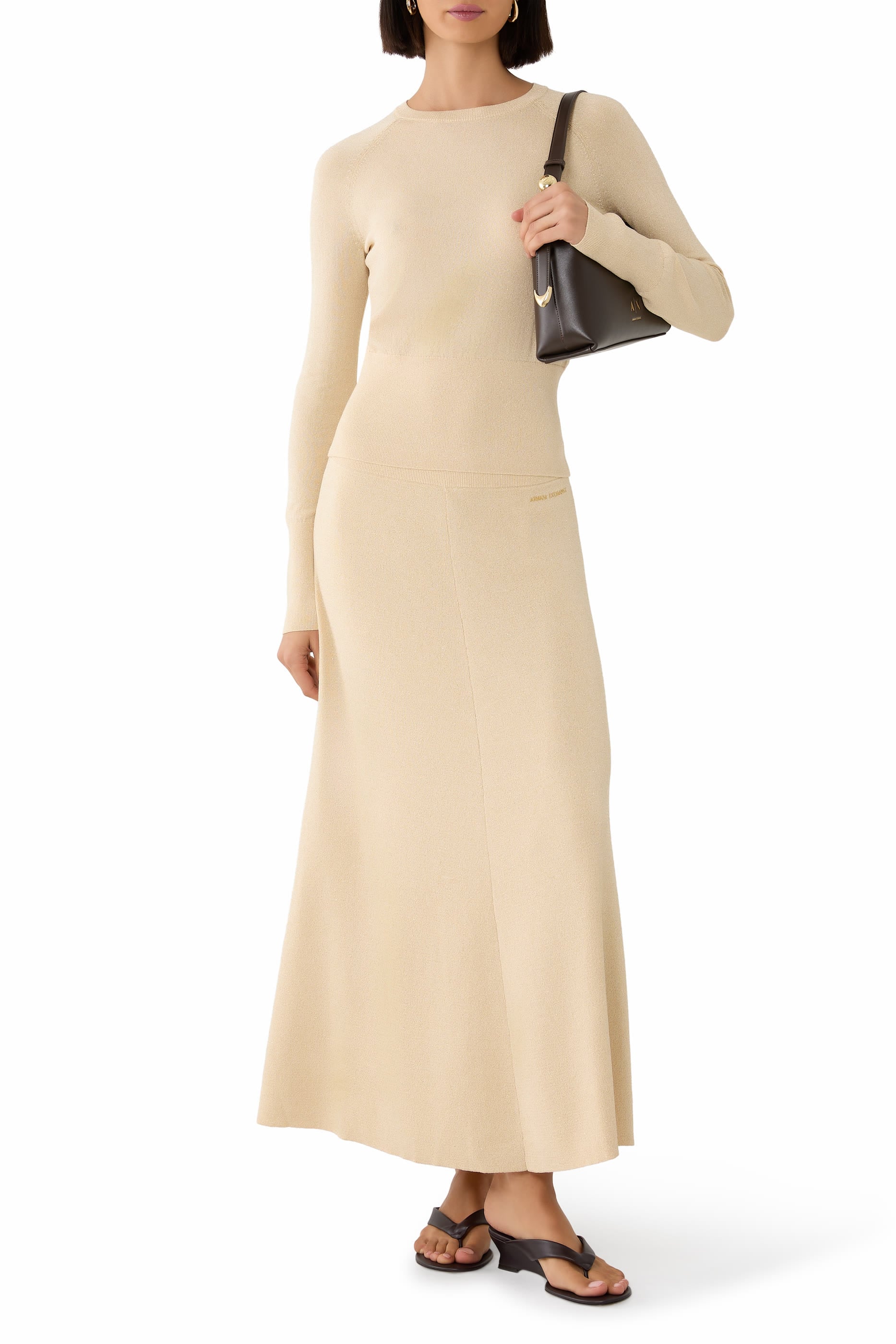 AX Logo Enveloping Midi Skirt