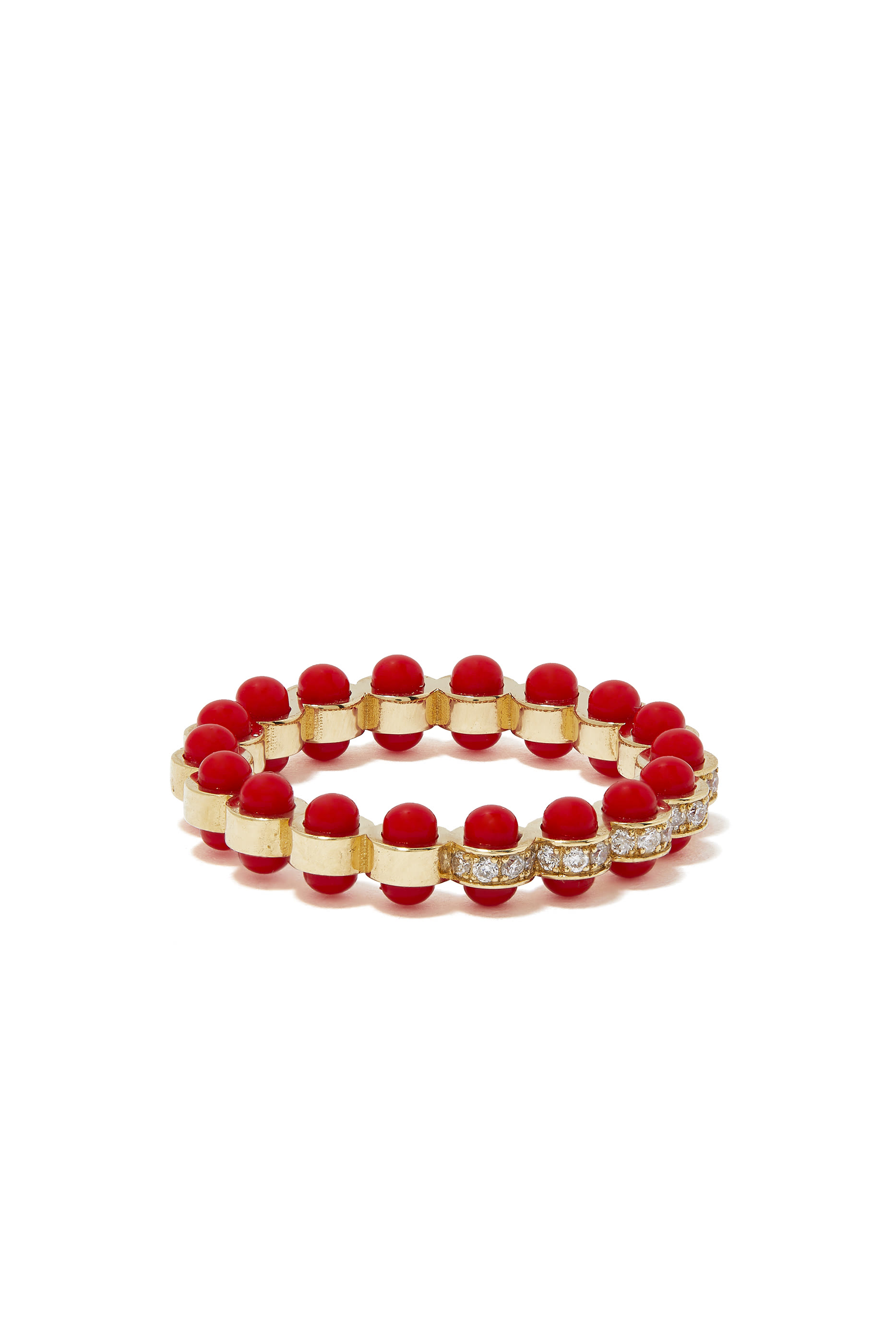 The Rubidium Ring, 18k Yellow Gold with Diamonds