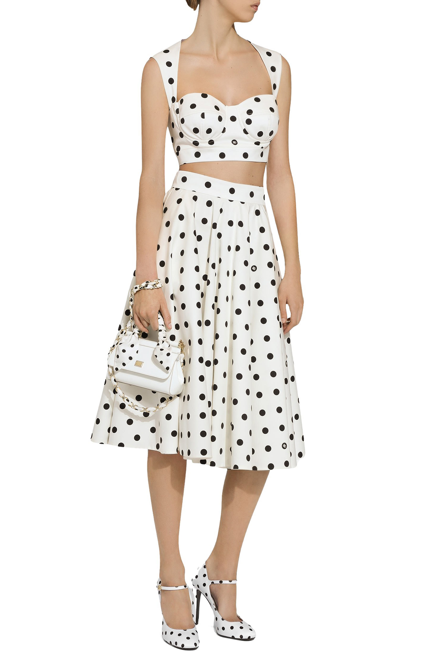 Polka-Dot Cotton Drill Circle Skirt