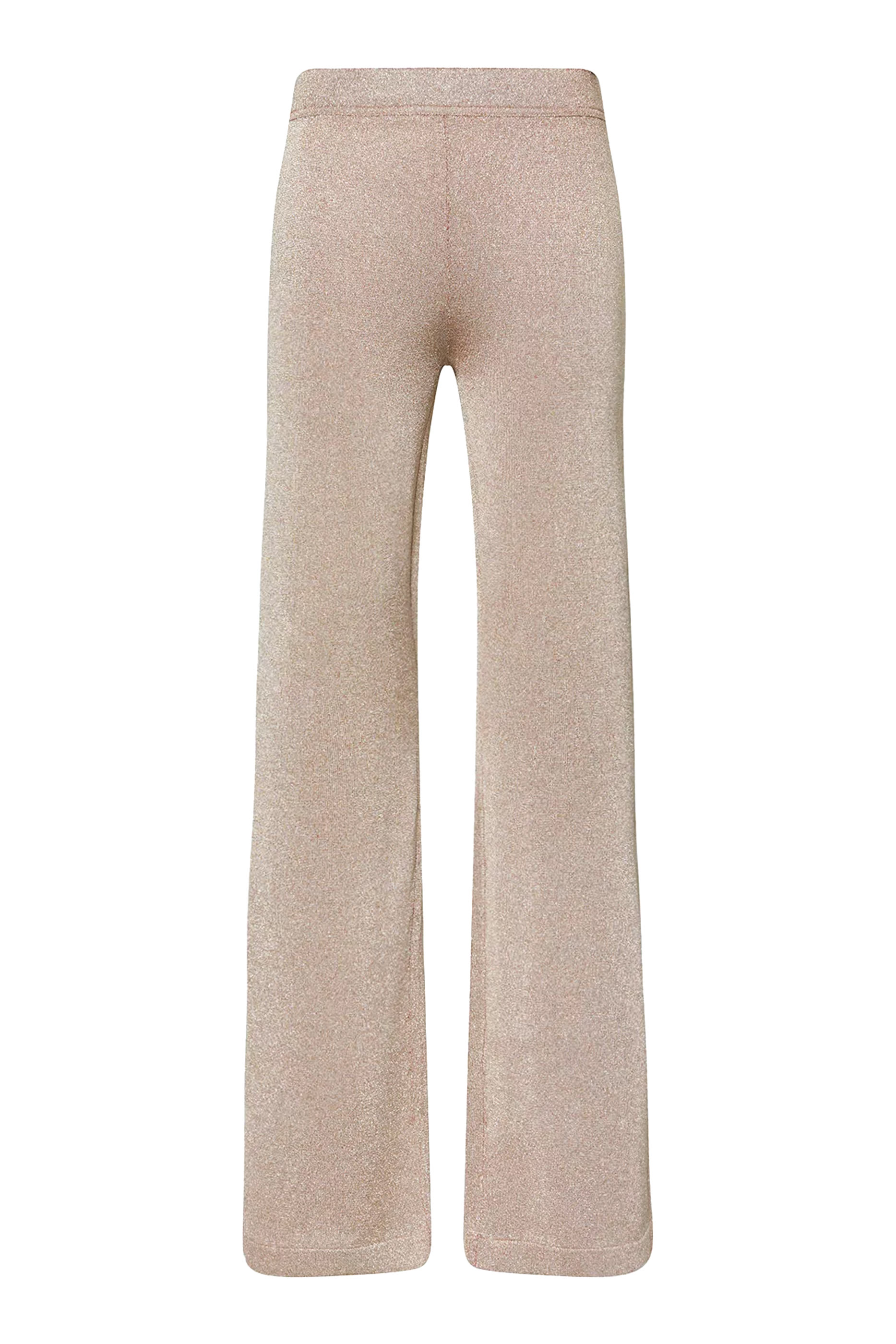 Lamé Straight Long Pants