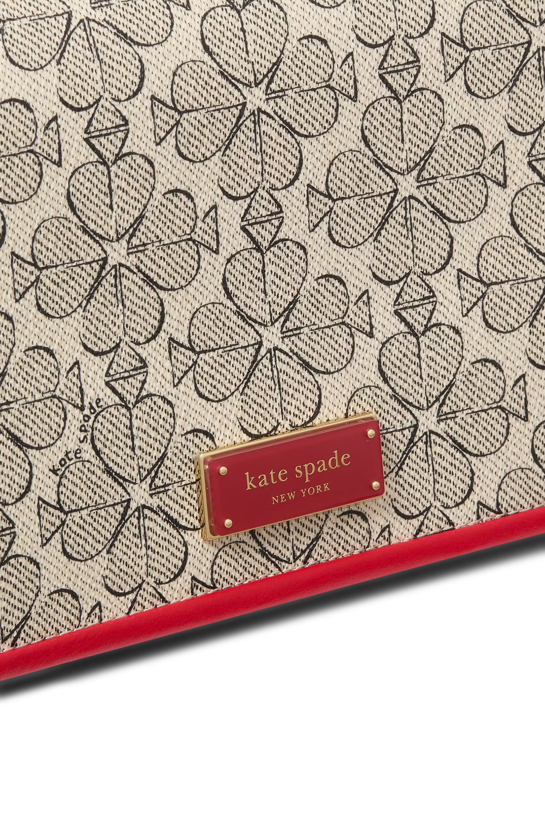 Liv Spade Flower Coated Canvas Small Flap Crossbody