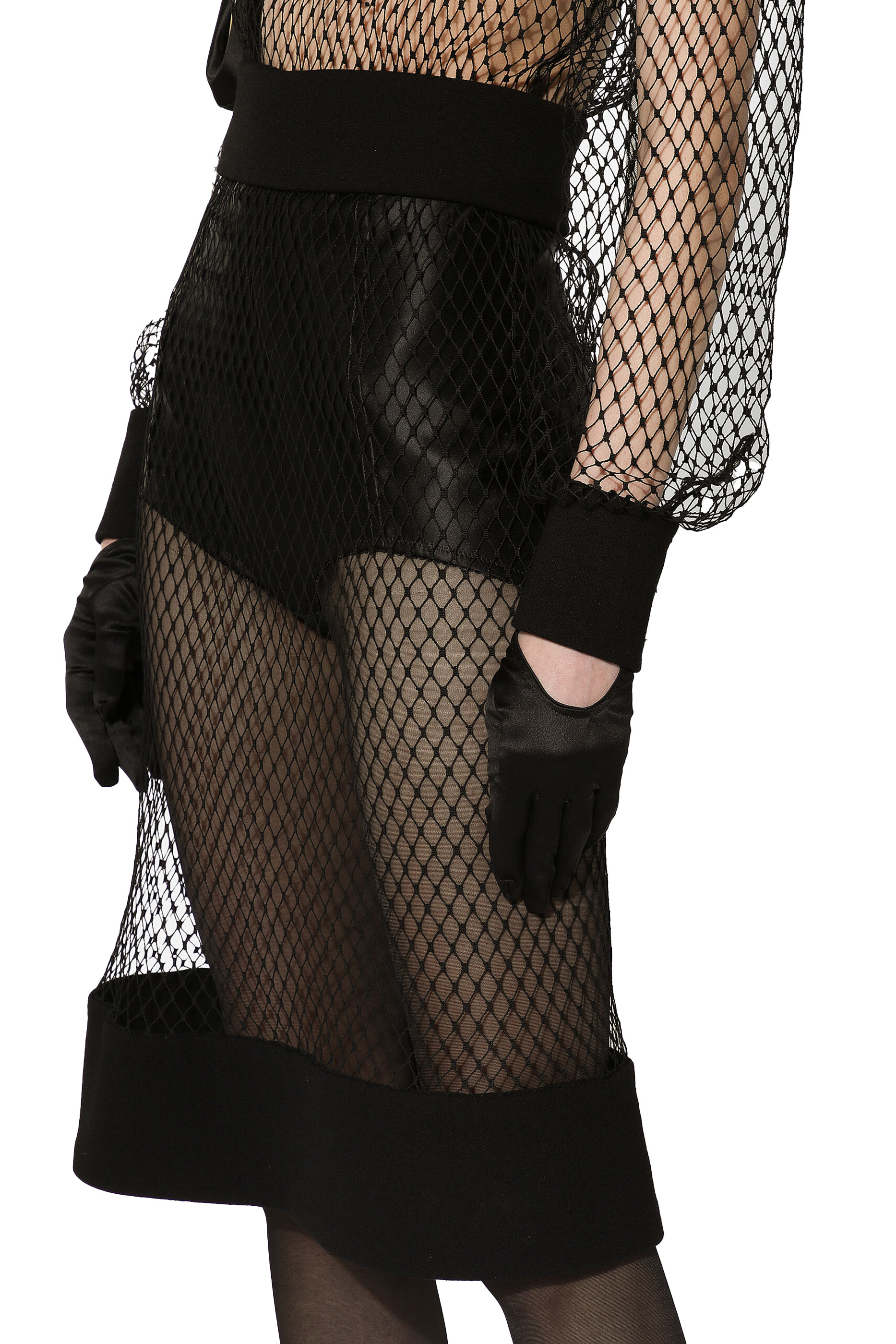 Silk Satin and Stretch Marquisette High-Waisted Panties