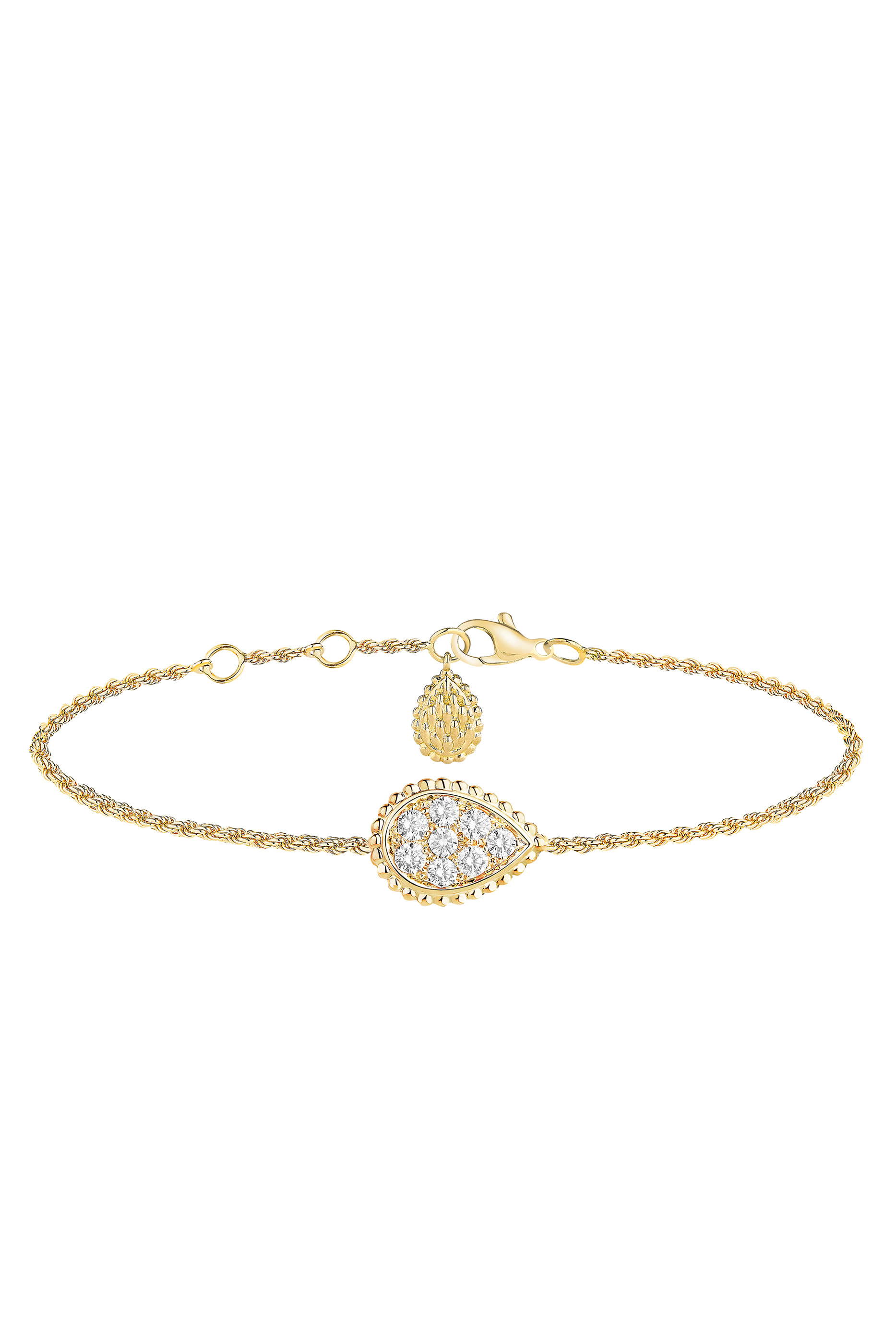 Serpent Boh&egrave;me S Motif Bracelet, 18k Yellow Gold & Diamond