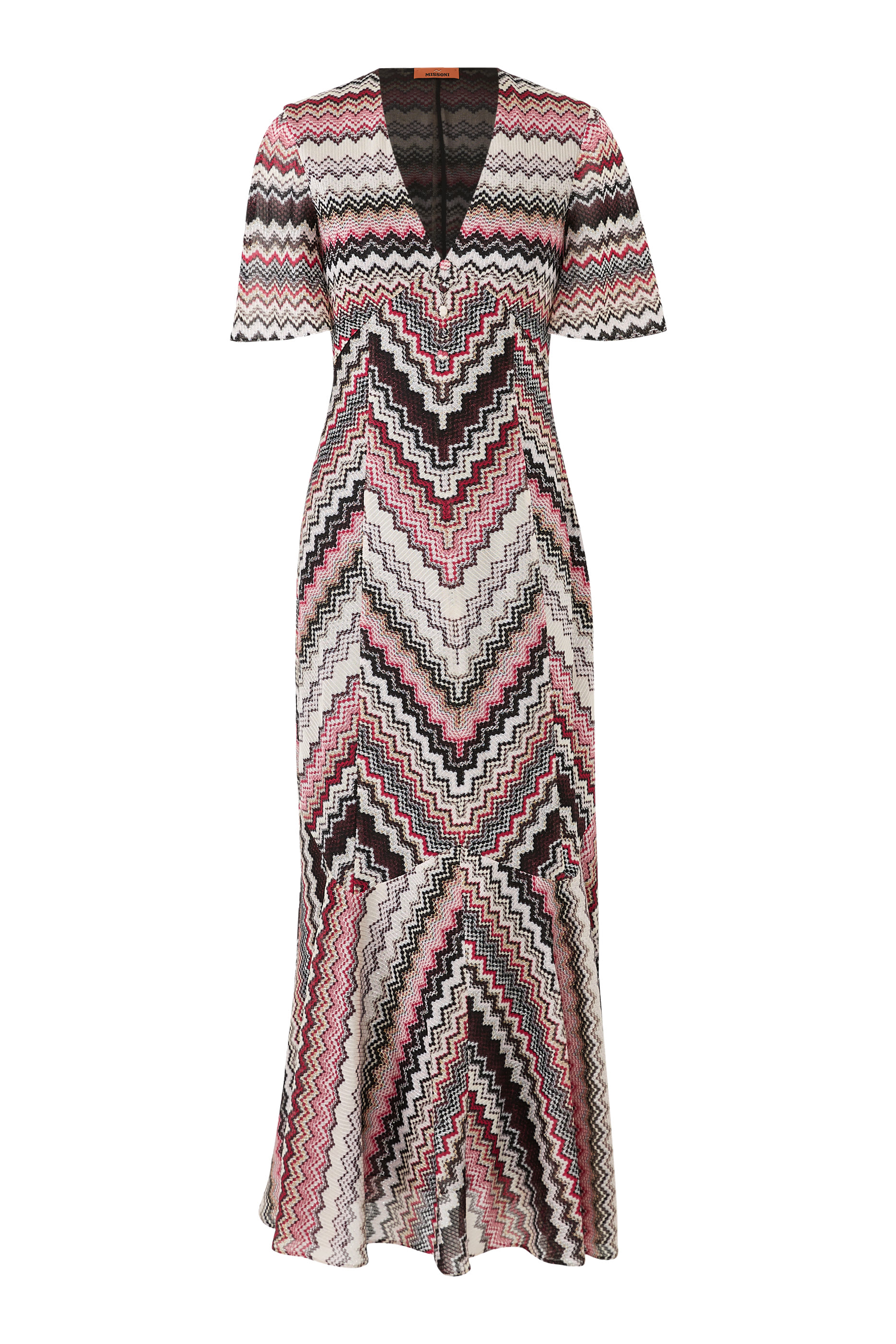 Zig Zag Raschel Lurex Maxi Dress