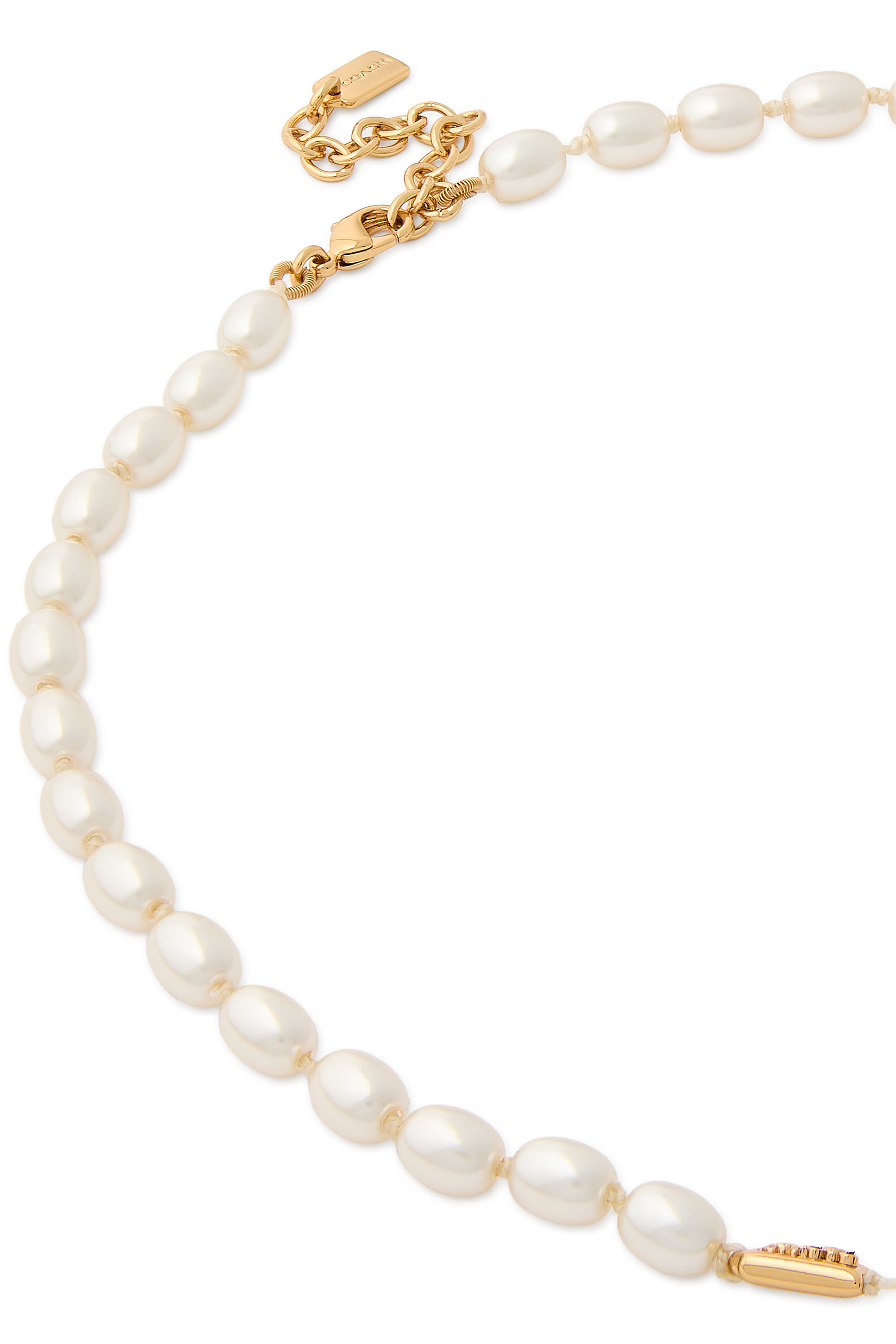 Iconic Necklace, Metal Alloy & Pearl