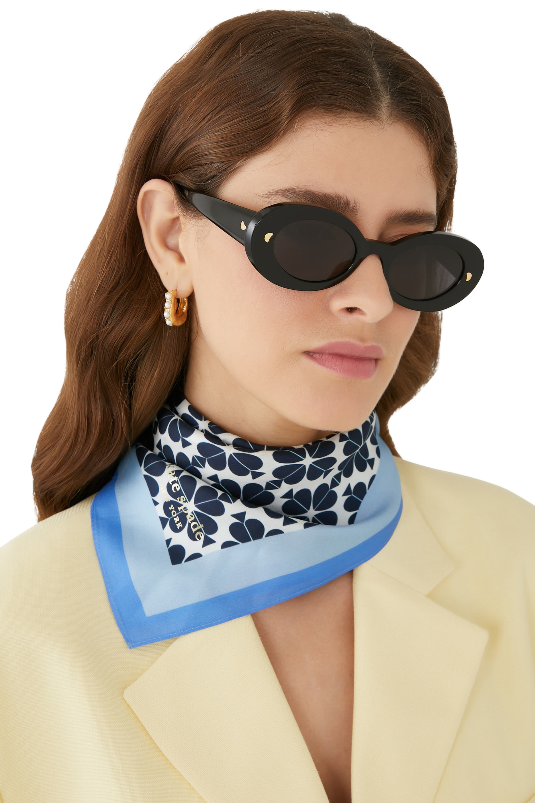 Spade Flower Silk Bandana