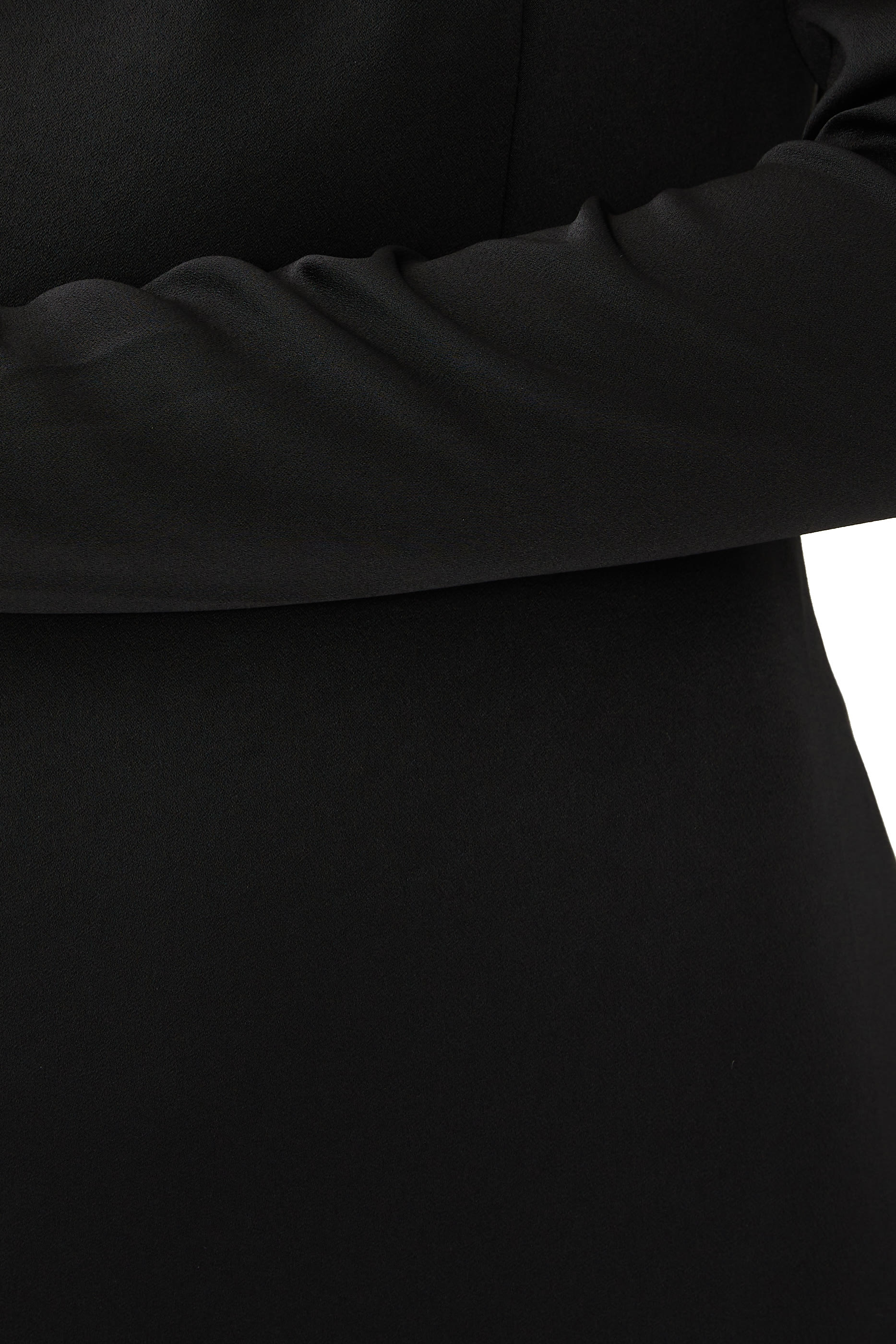 Long Sleeve Open Back Drape Gown