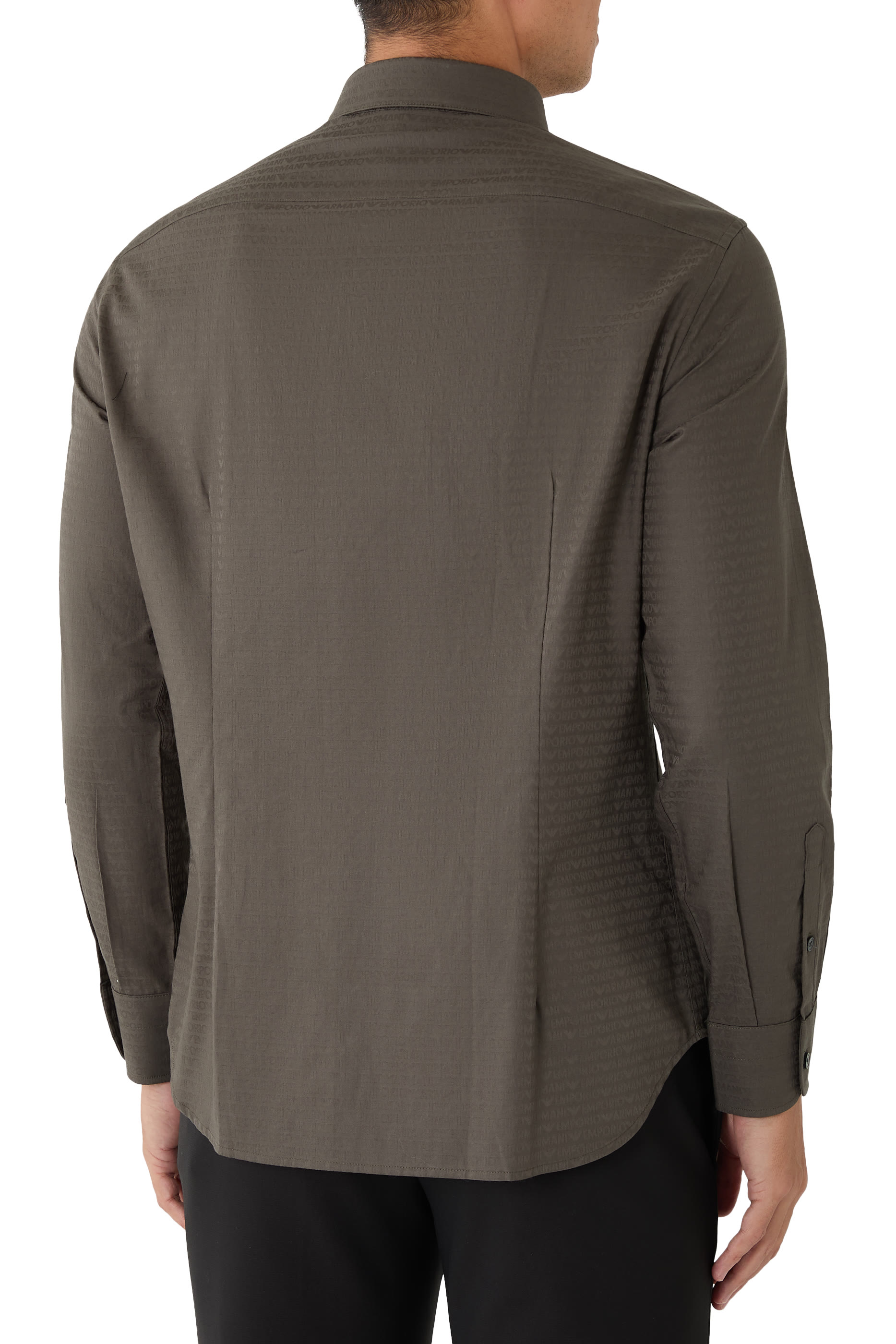  All-Over Jacquard Logo Shirt