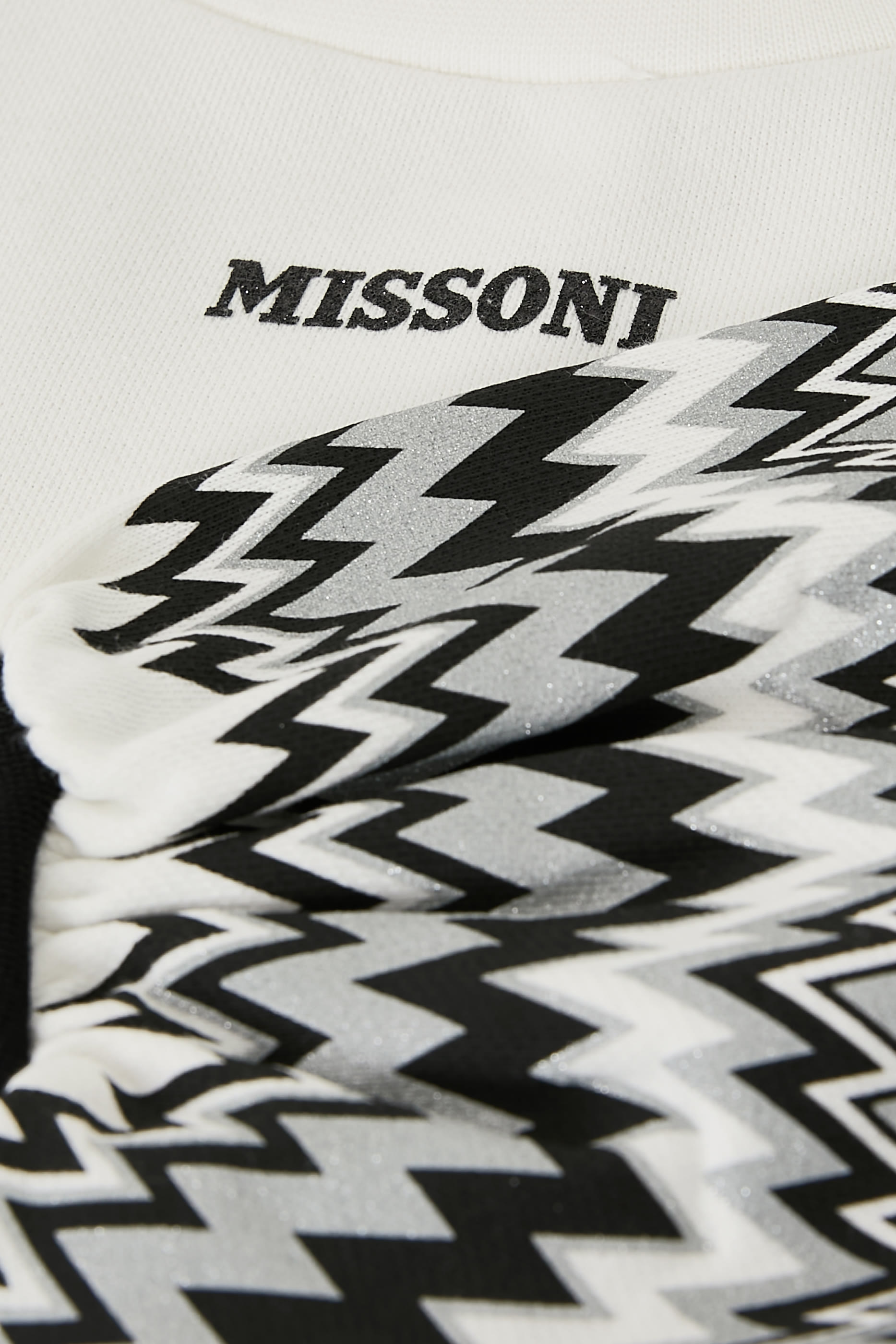 Kids Zigzag & Logo Print Sweatshirt