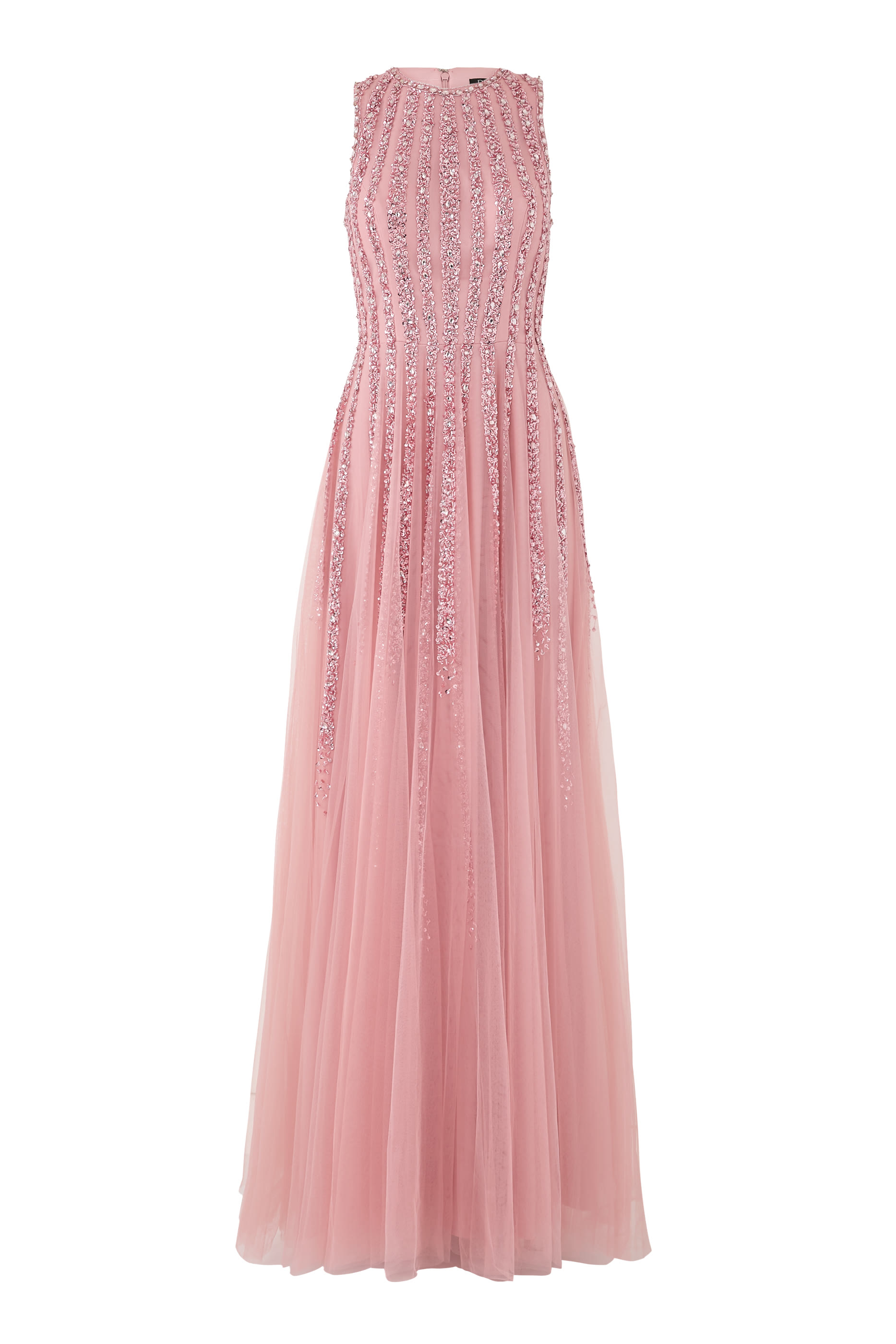 Sleeveless Embellished Gown