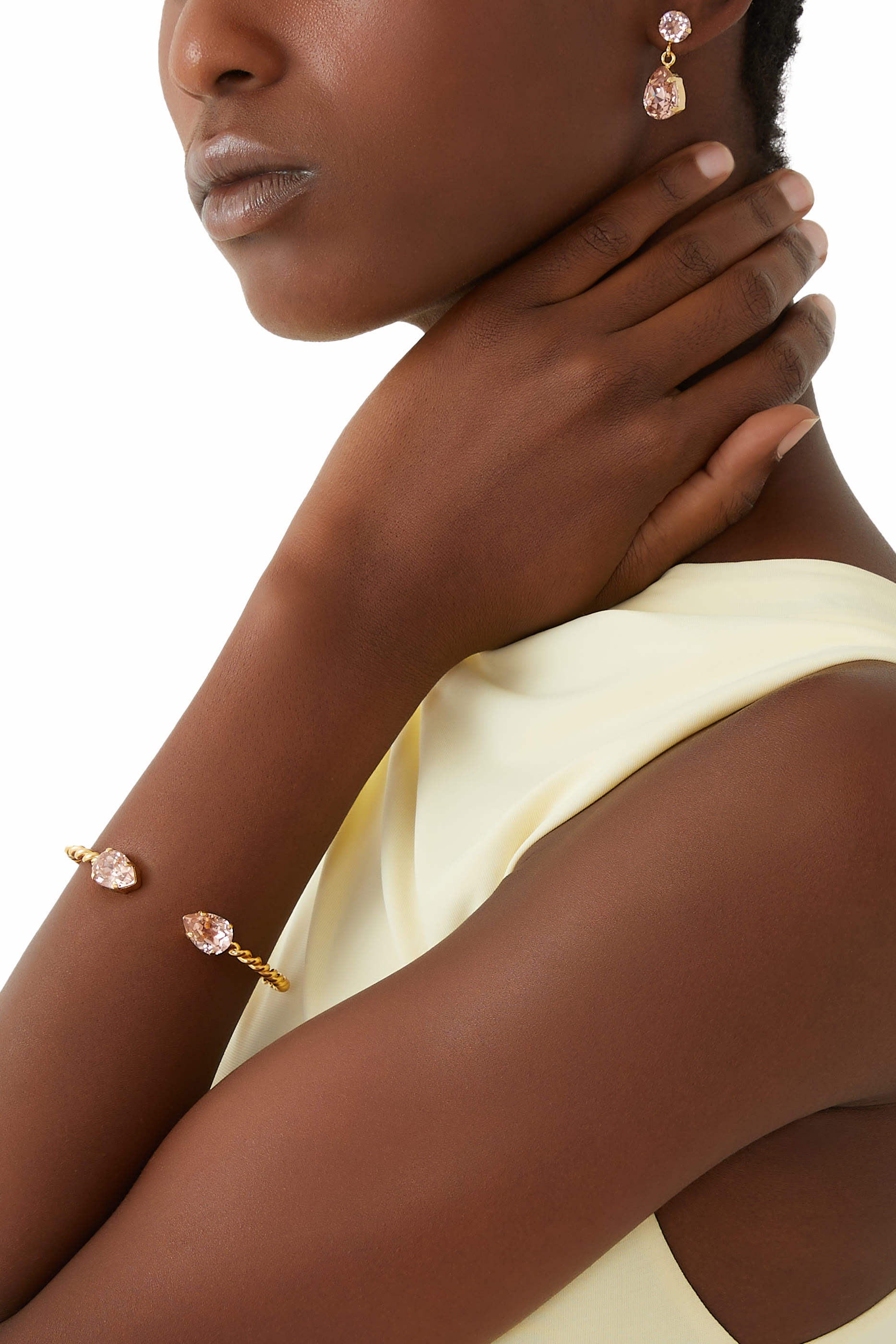 Mini Drop Bracelet, 18k Gold Plating & Crystals