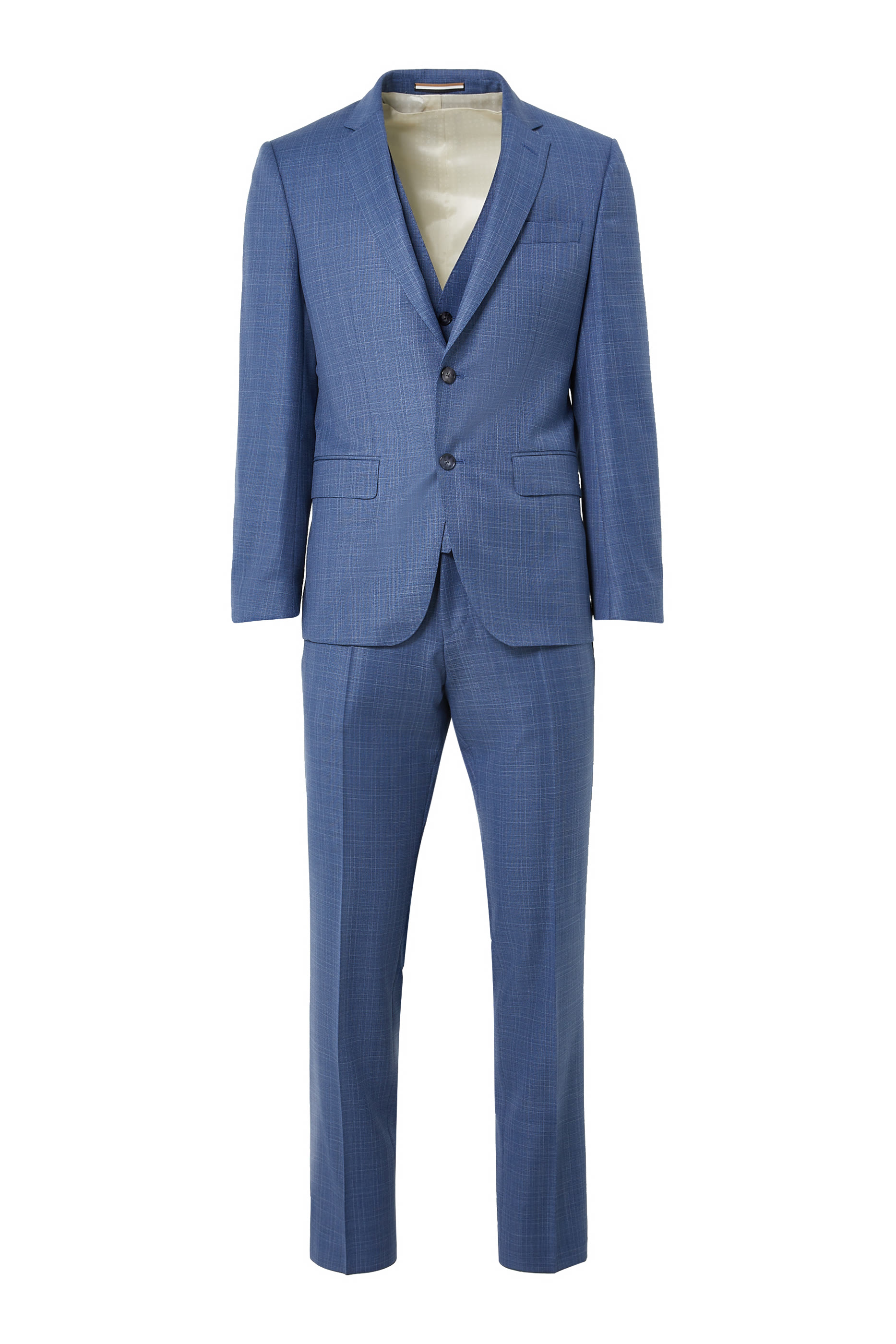 Three-Piece Slim-Fit Checked Suit