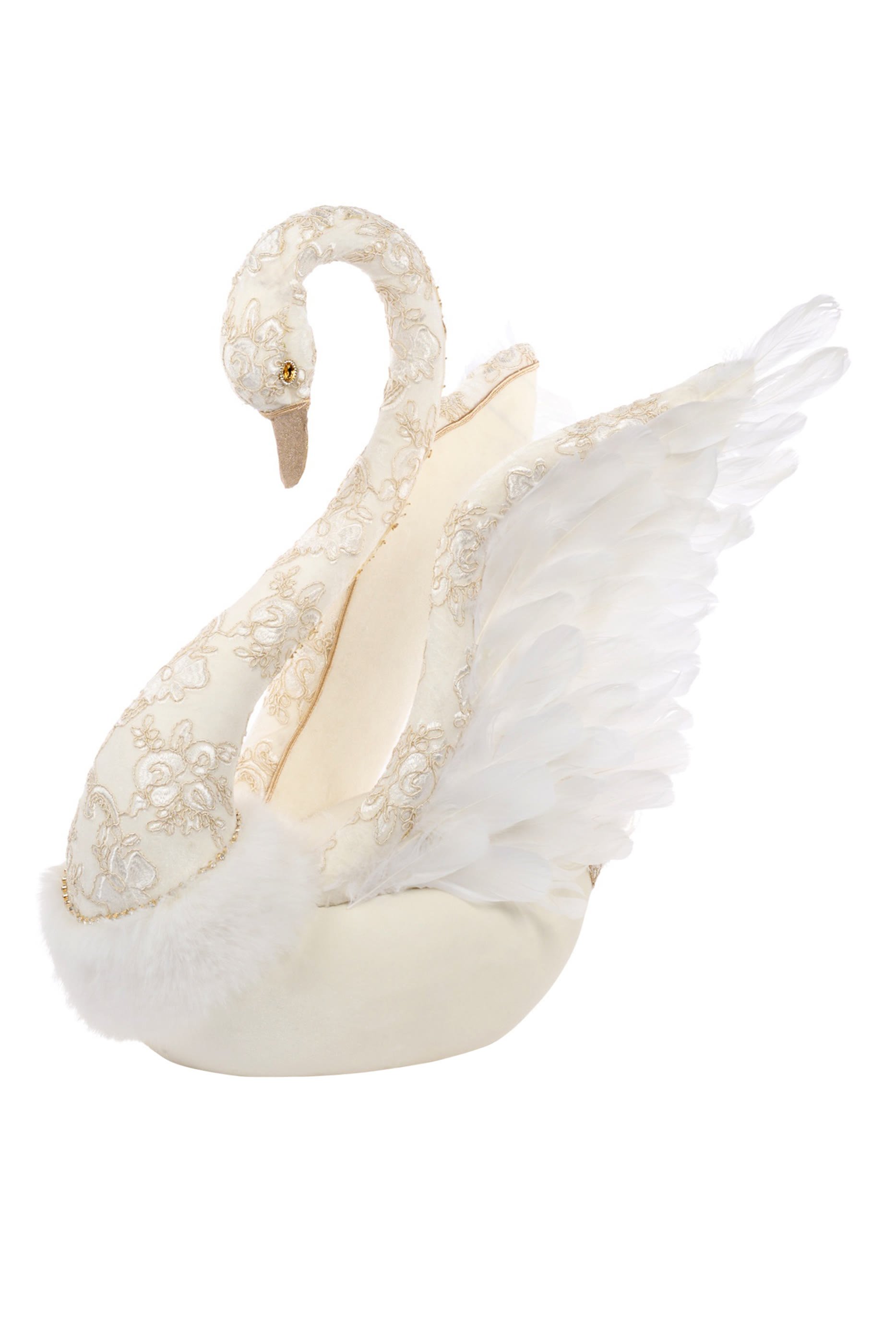 Furry Swan Ornament