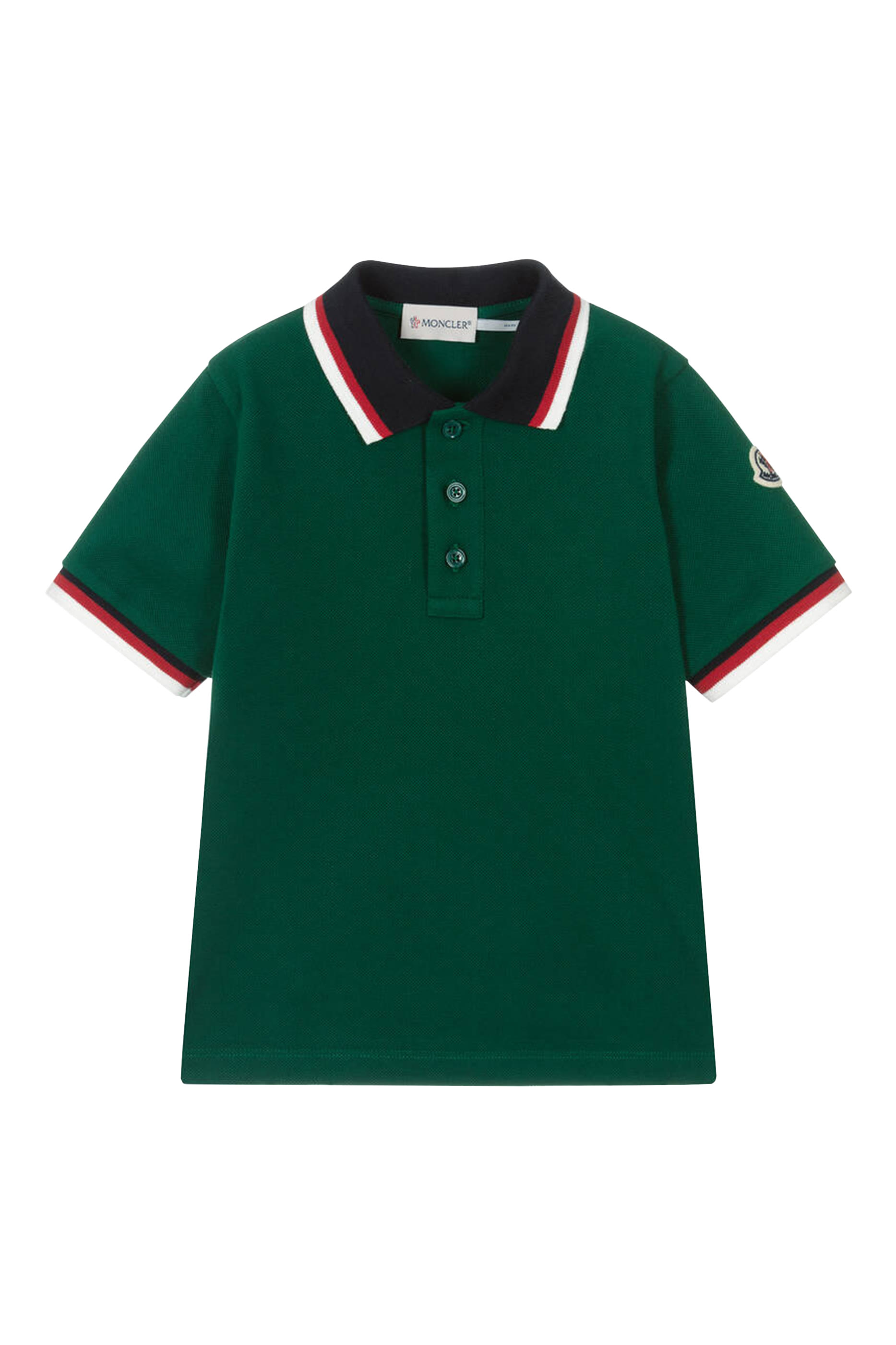 Kids Tricolor-Trimmed Cotton Polo Shirt