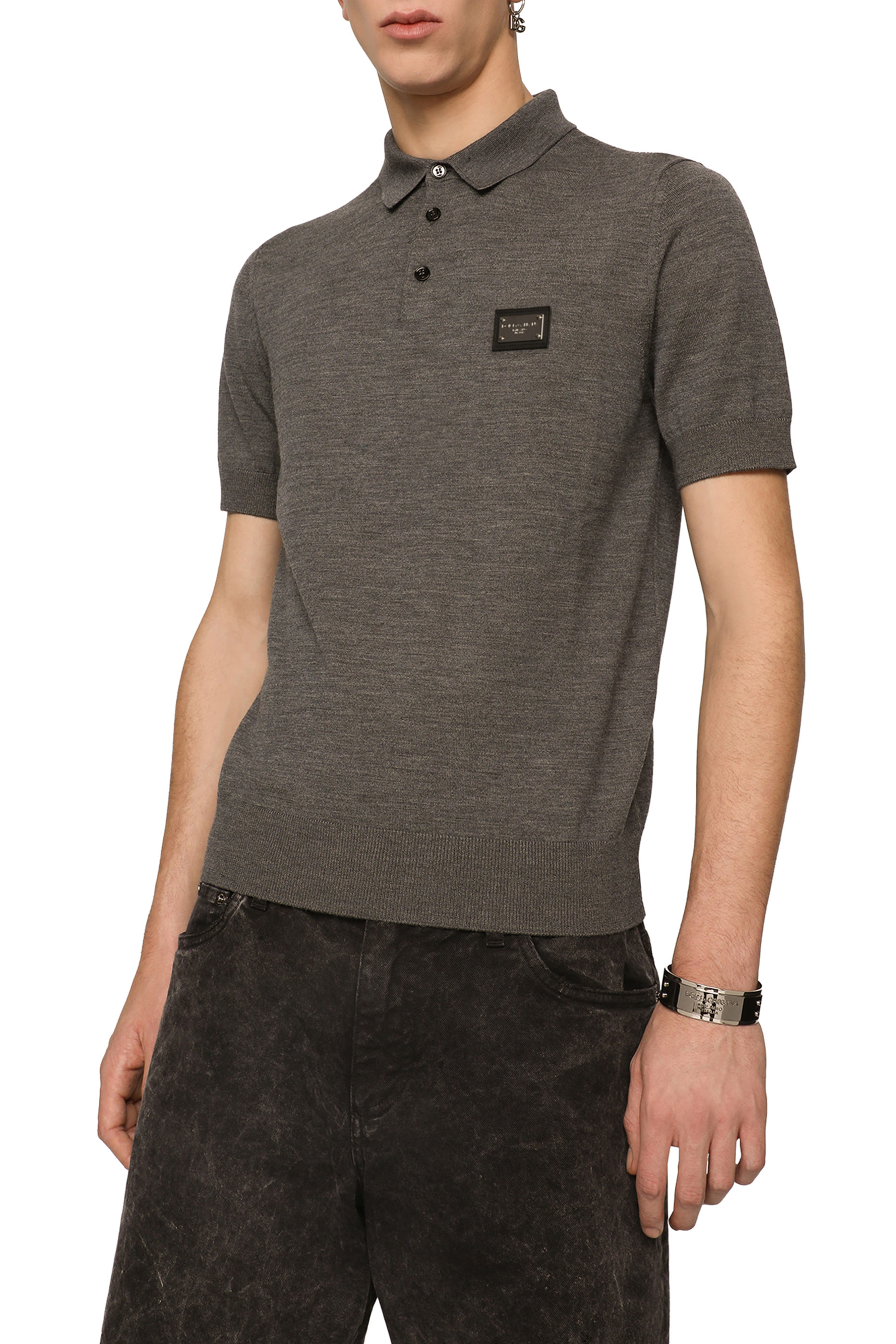 Logo Wool Polo Shirt