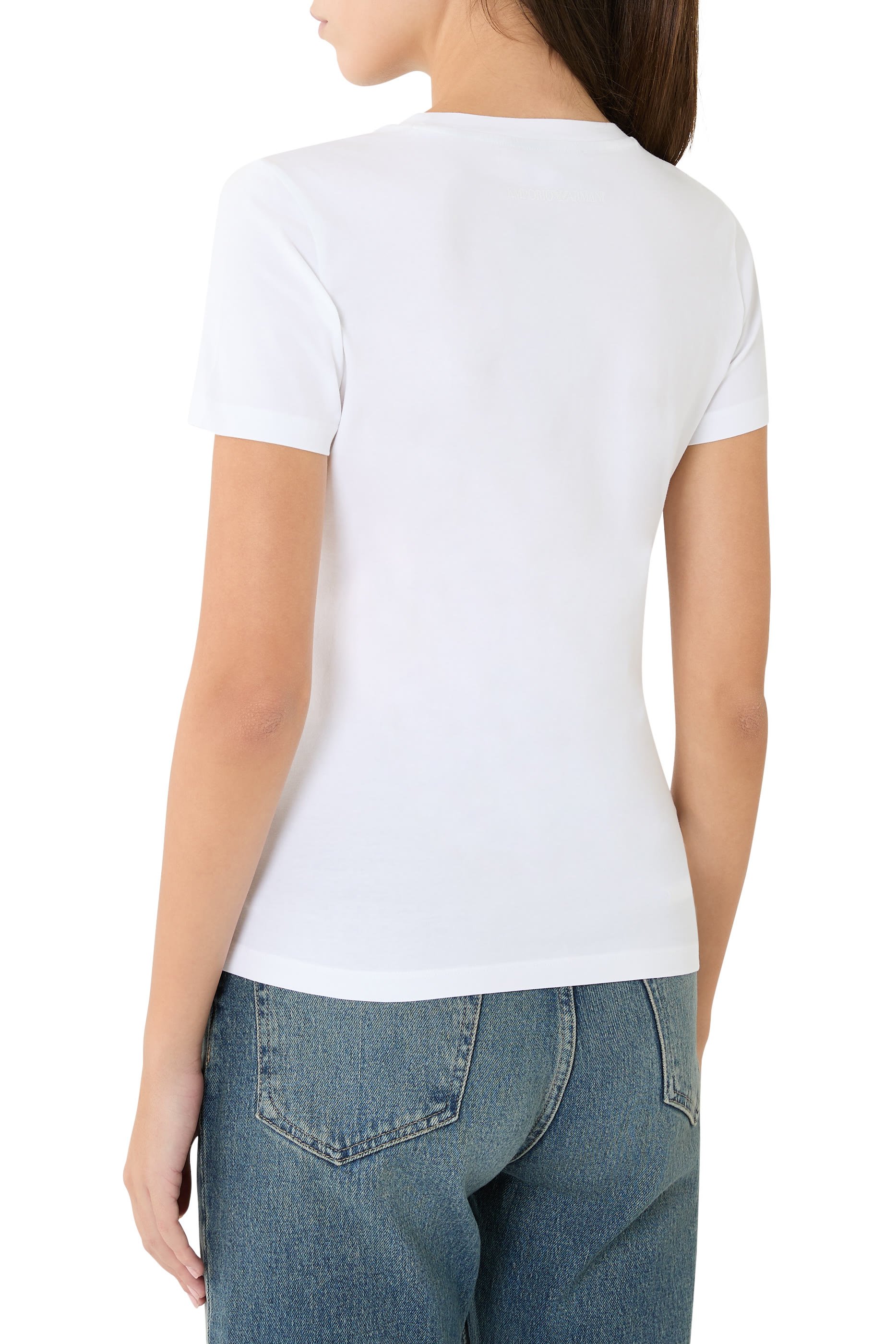 ASV Stretch-Jersey Slim-Fit T-Shirt with Oversized Eagle Pattern