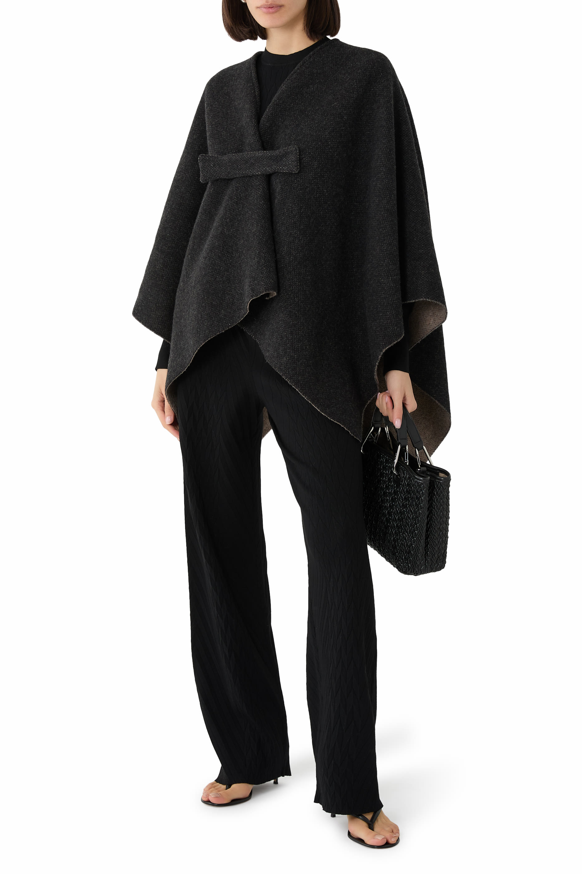 Double-Sided Wool Cape