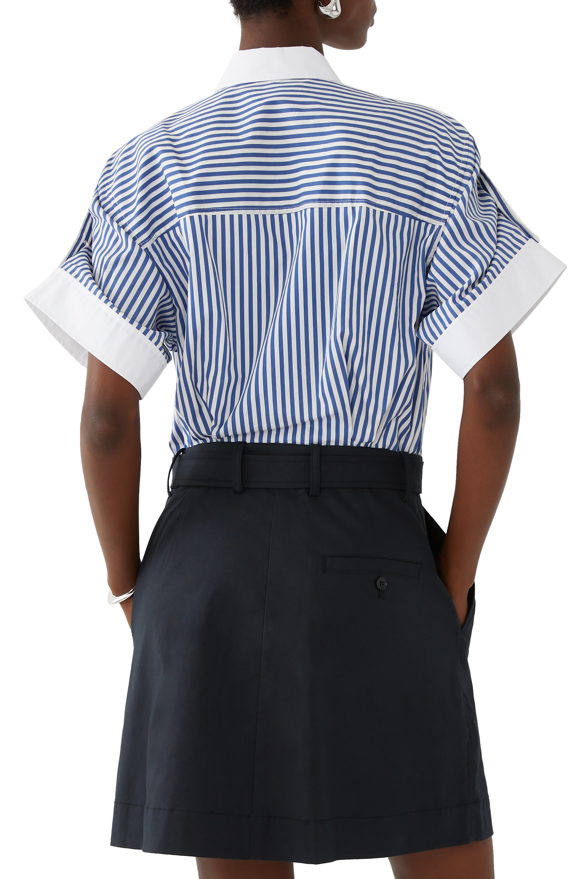 Shirt Combo Dress with Pleated Skirt