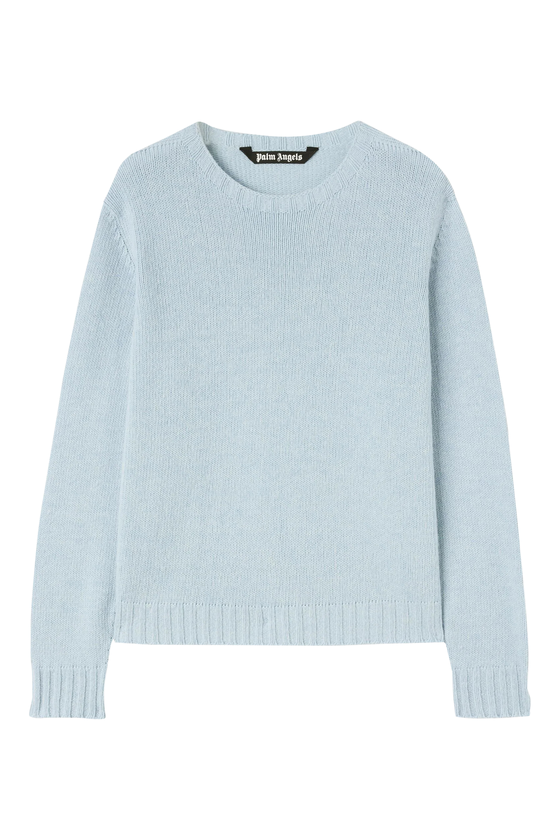 Curved Logo Knit Sweater