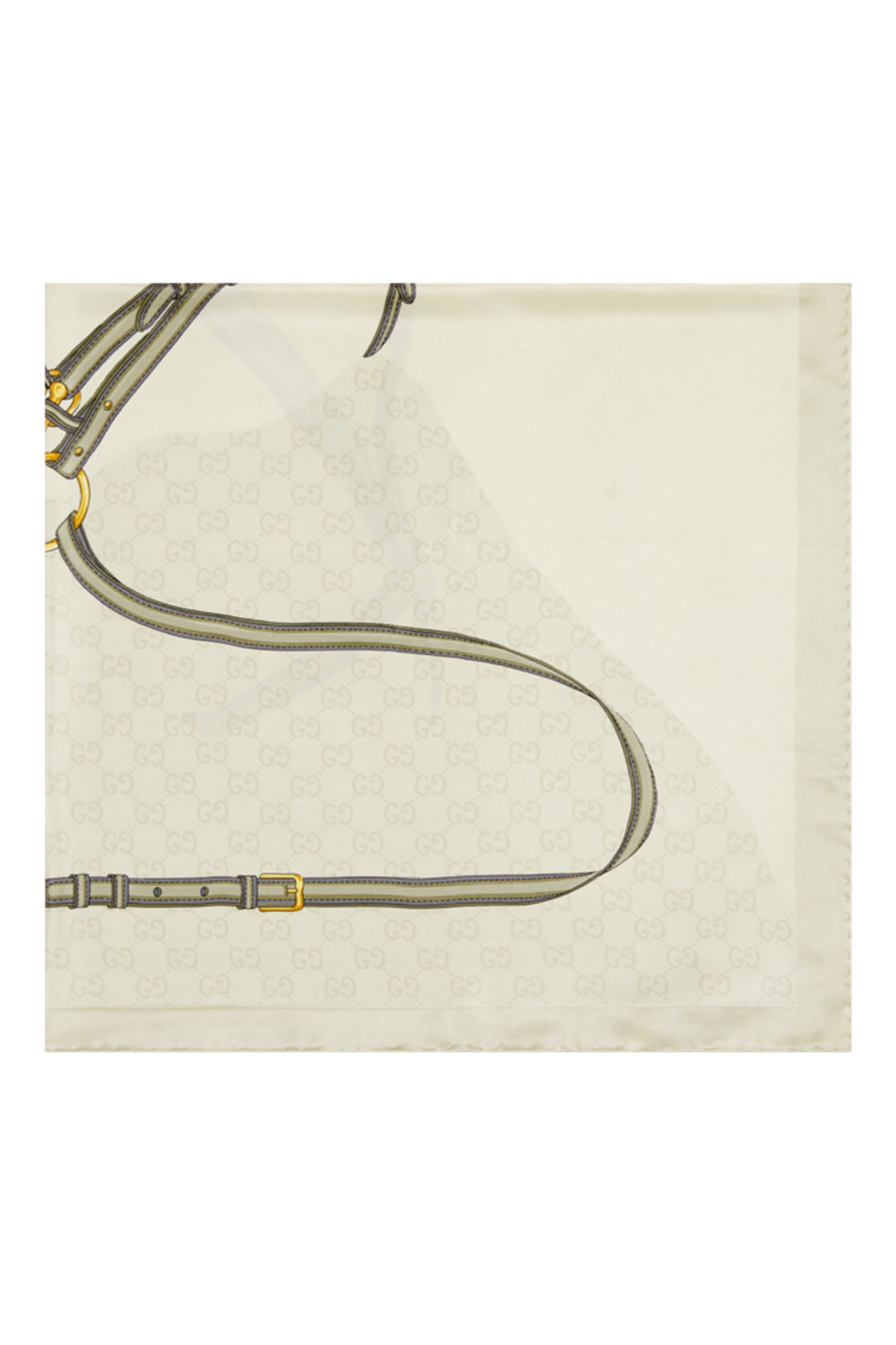 Printed GG Silk Jacquard Carr&eacute; 