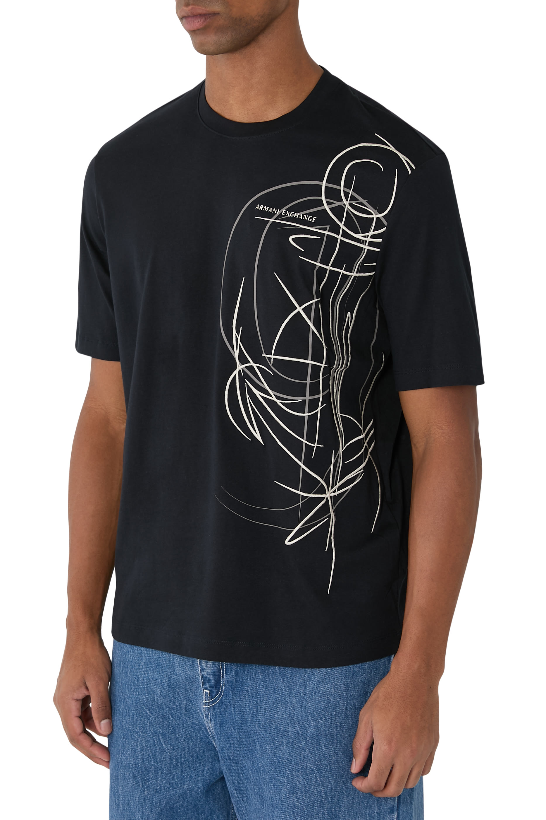 Logo Execution Side Chest Print T-Shirt