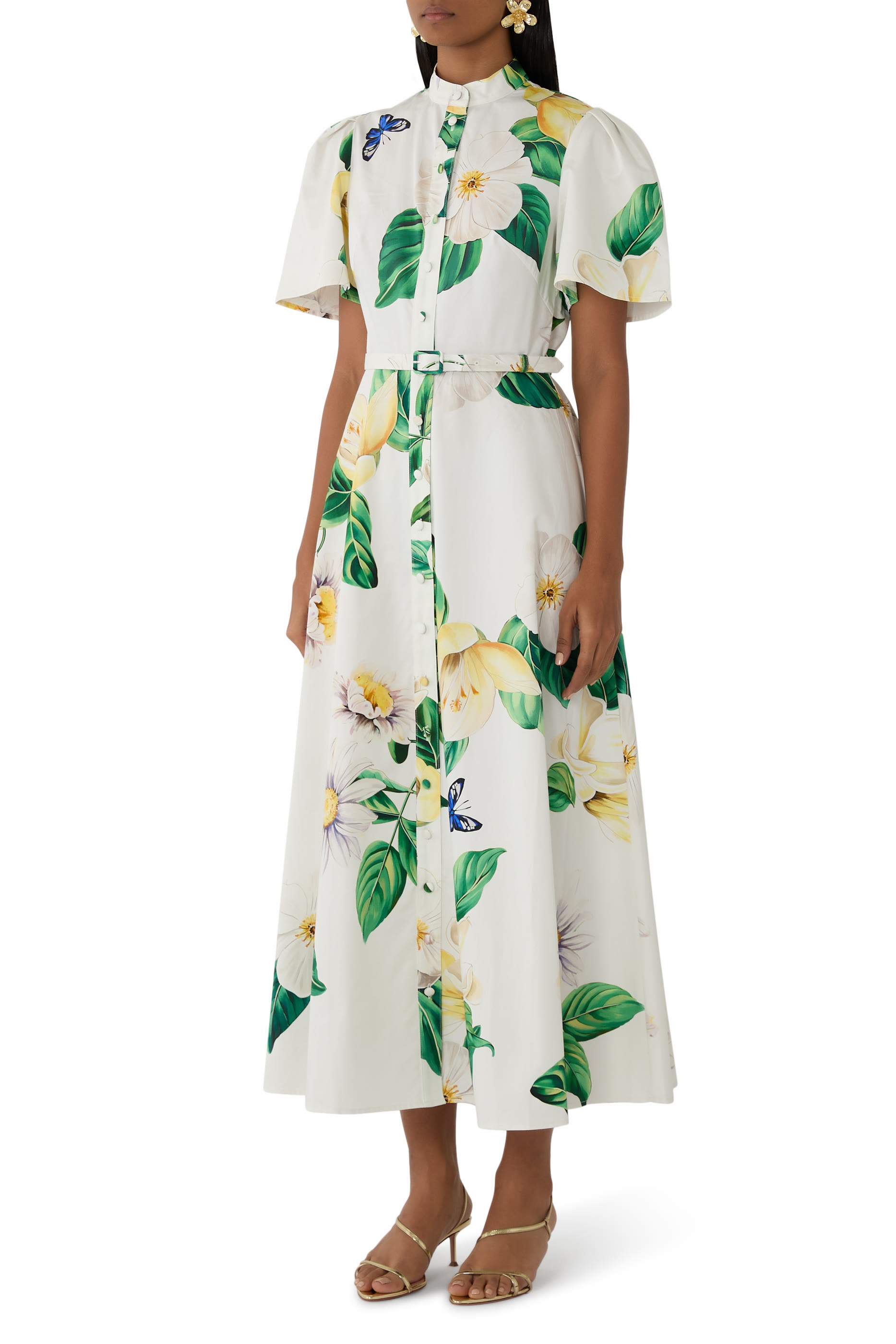 Bianca Short Sleeves Midi Dress