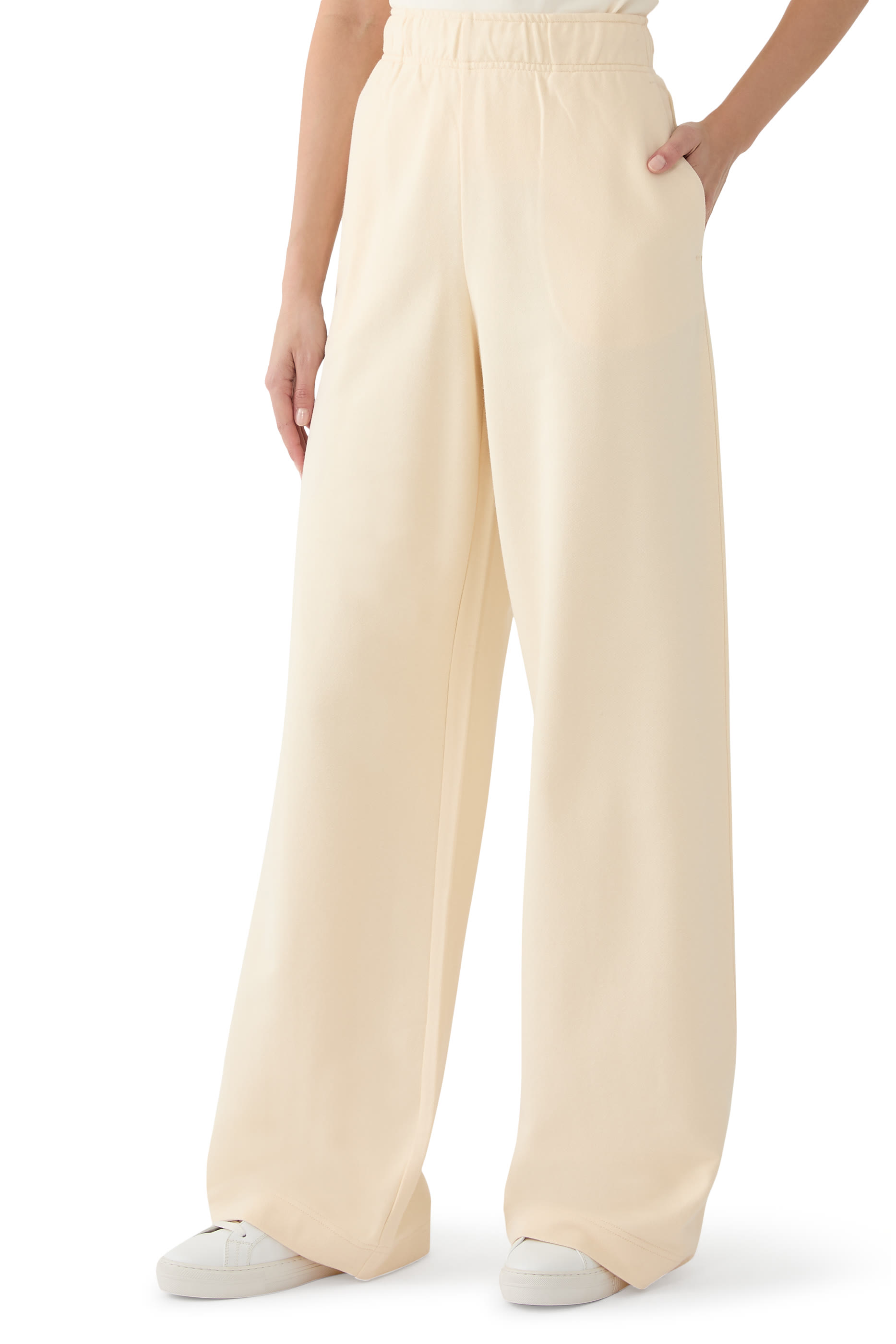 Wide-Leg Cotton Track Pants