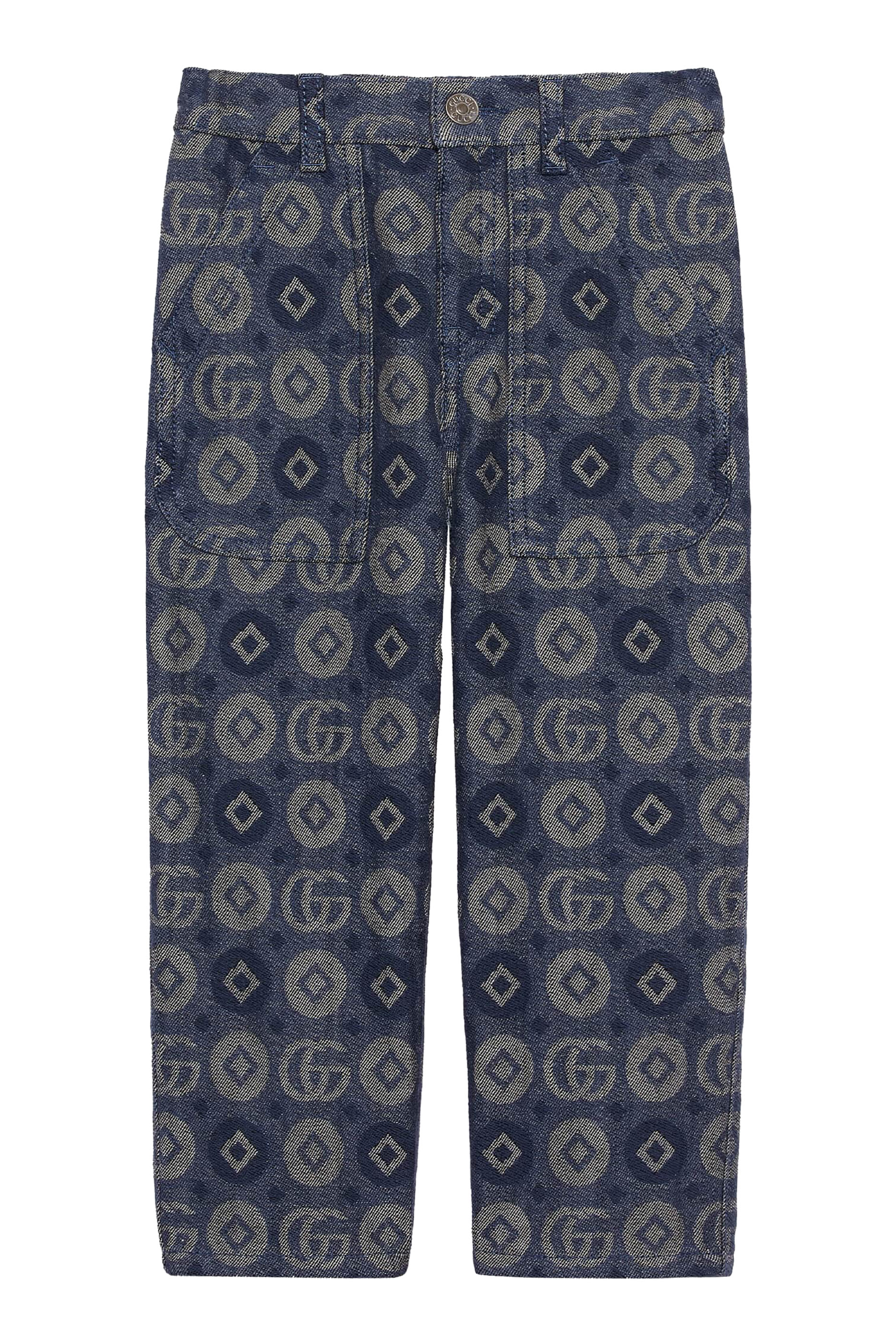 Denim Monogram Pants