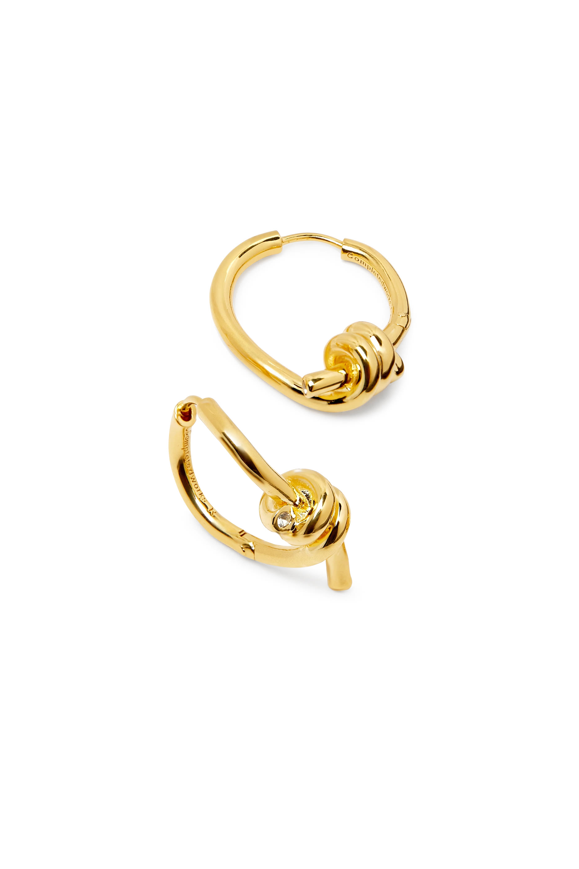 Knotted Earrings, Recycled Sterling Silver Plated in 18k Yellow Gold Vermeil