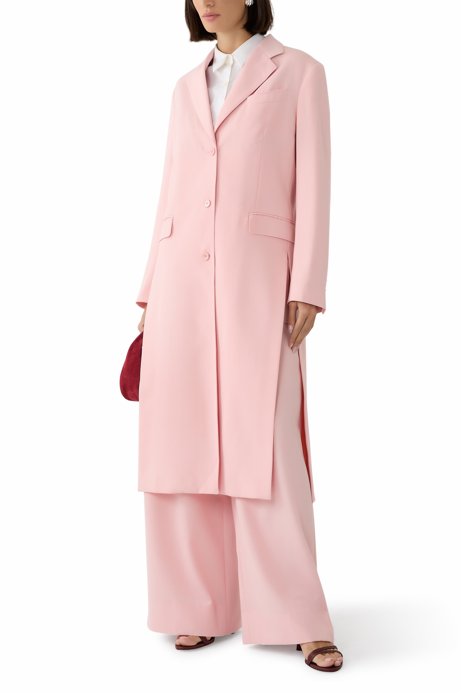  Cut-Out Bow Detail Coat