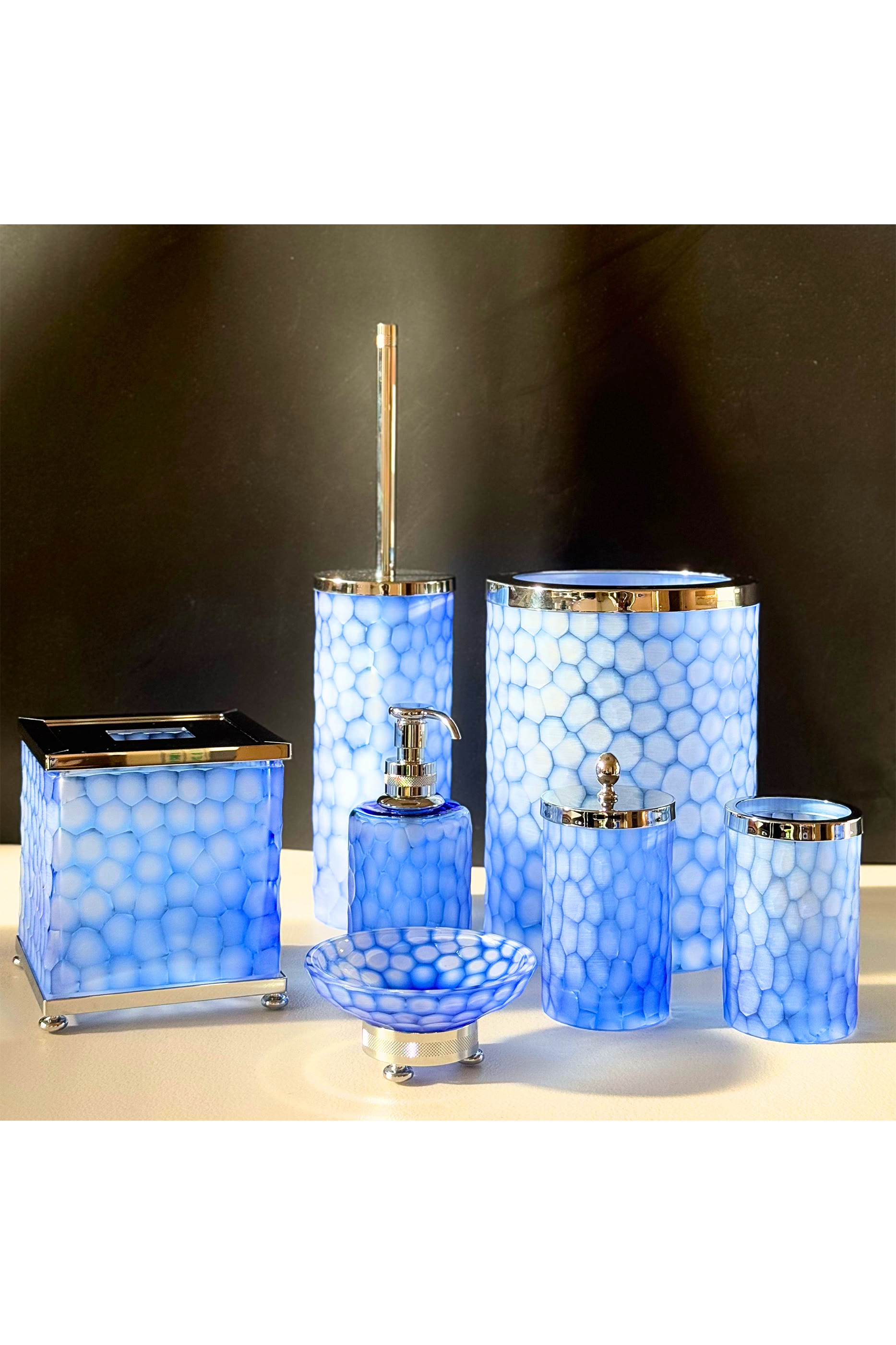 Ocean Honeycomb Brush Holder