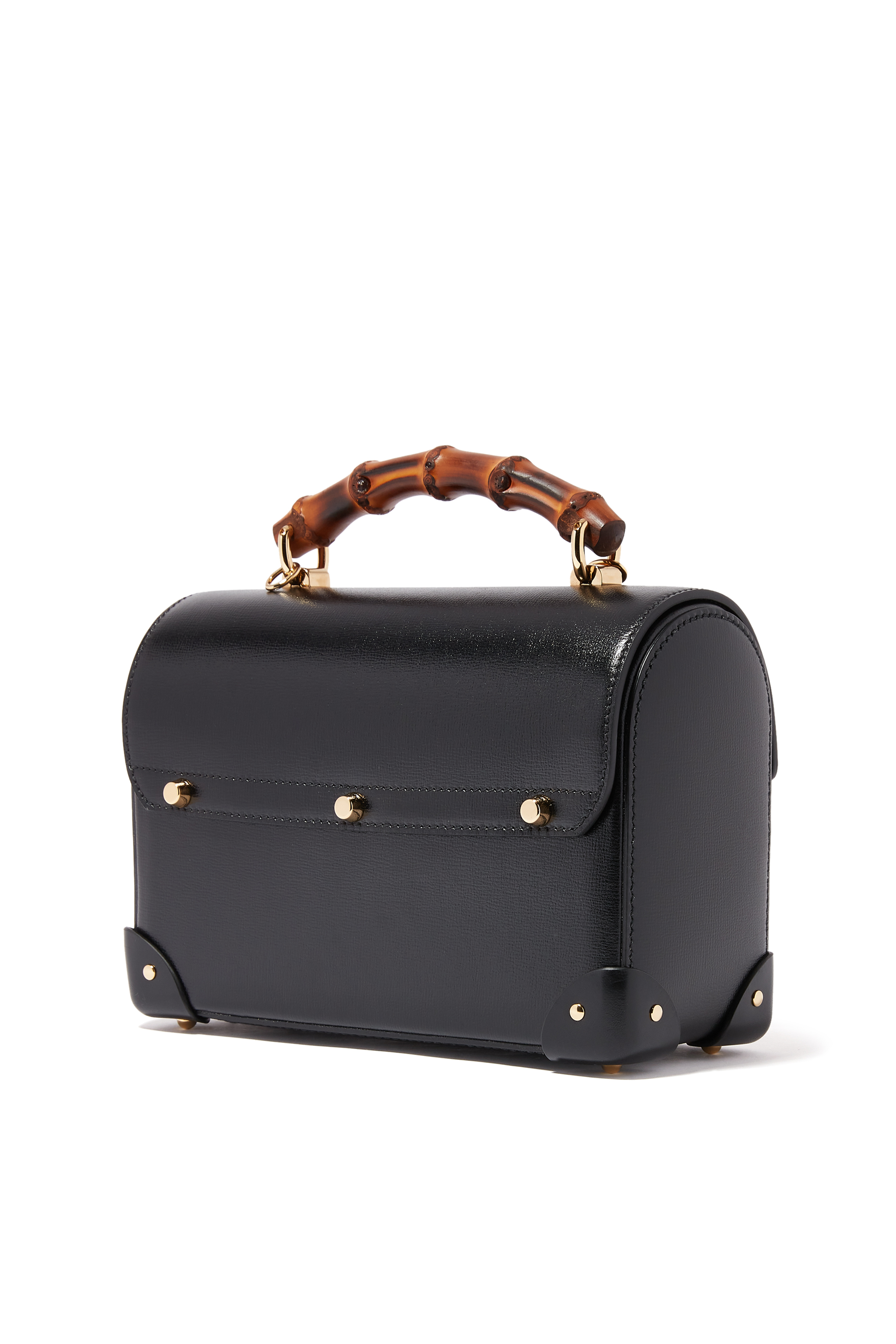 Leather Padlock Small Bamboo Shoulder Bag