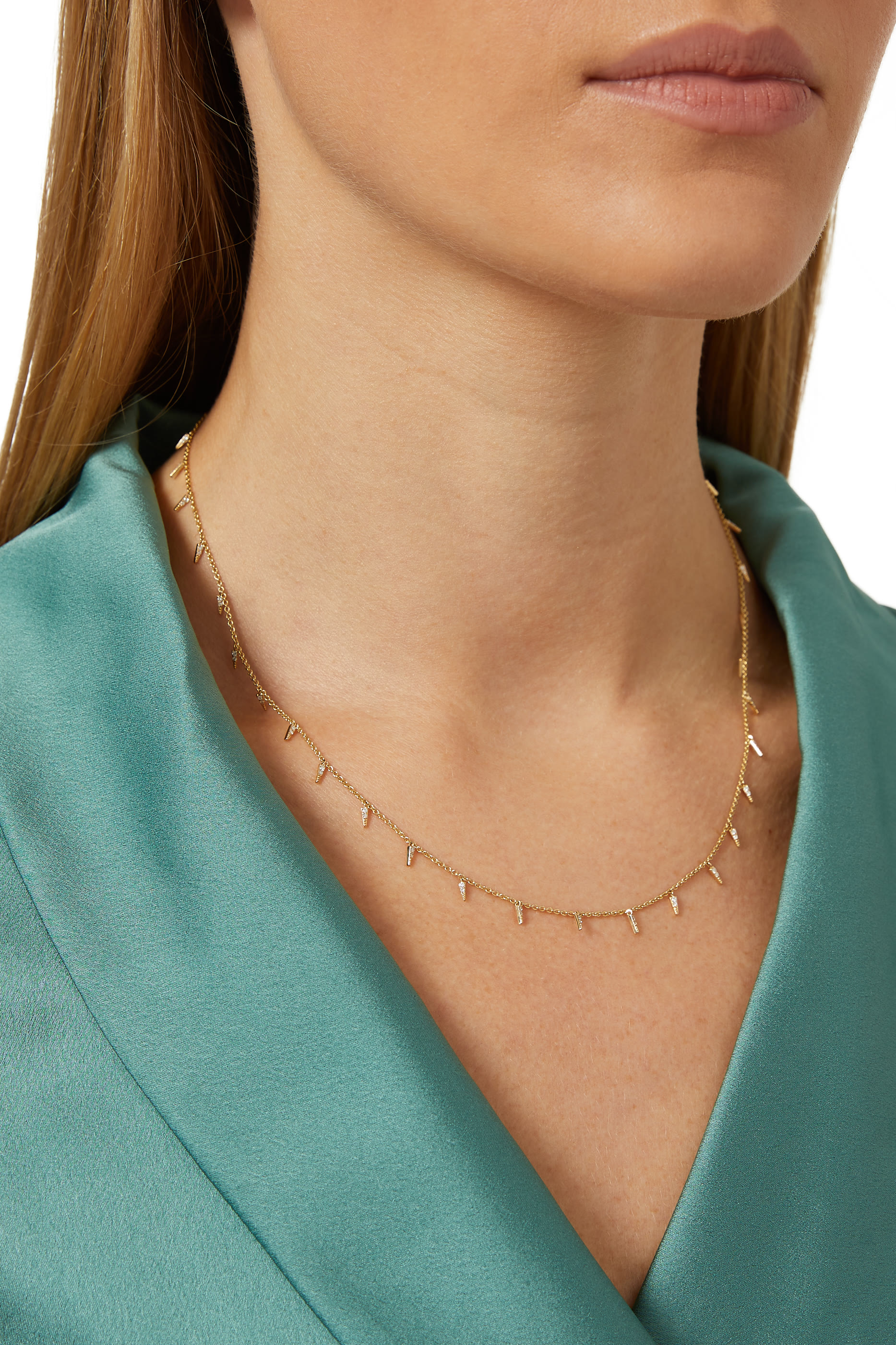 Diamond Fringe Drop Necklace