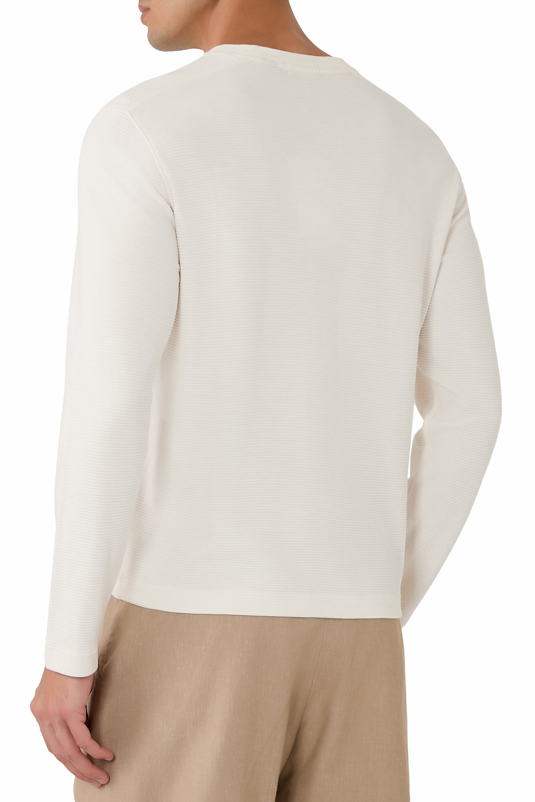 Delroy Long-Sleeve T-Shirt in Studio Knit Jacquard