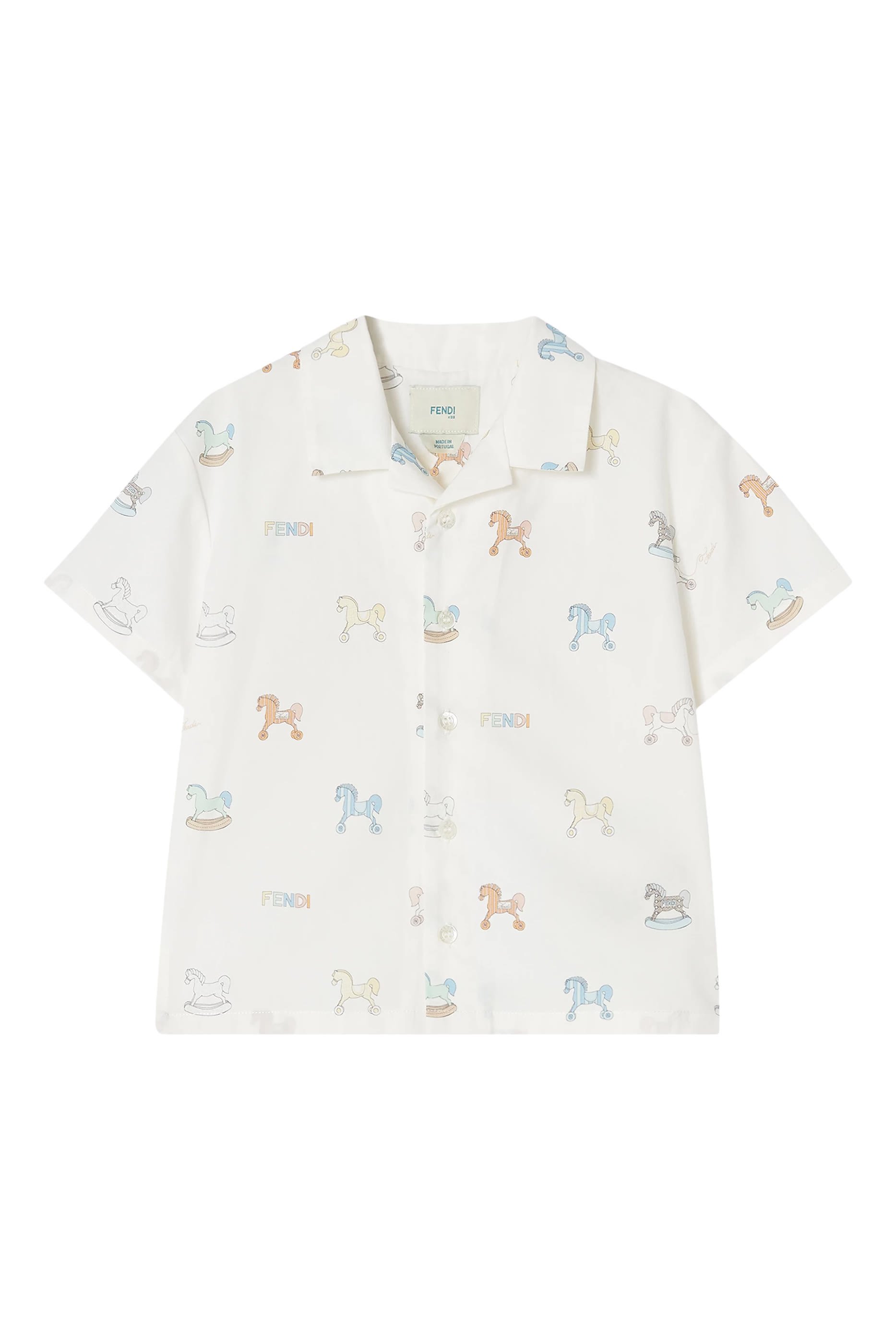Kids All-Over Horses Print Shirt