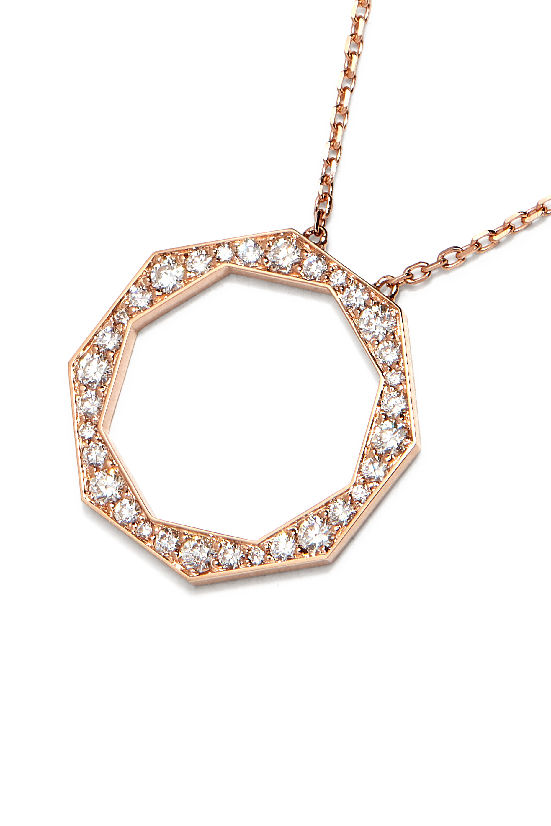 Birwaz Turath Large Necklace, 18k Rose Gold & Diamonds