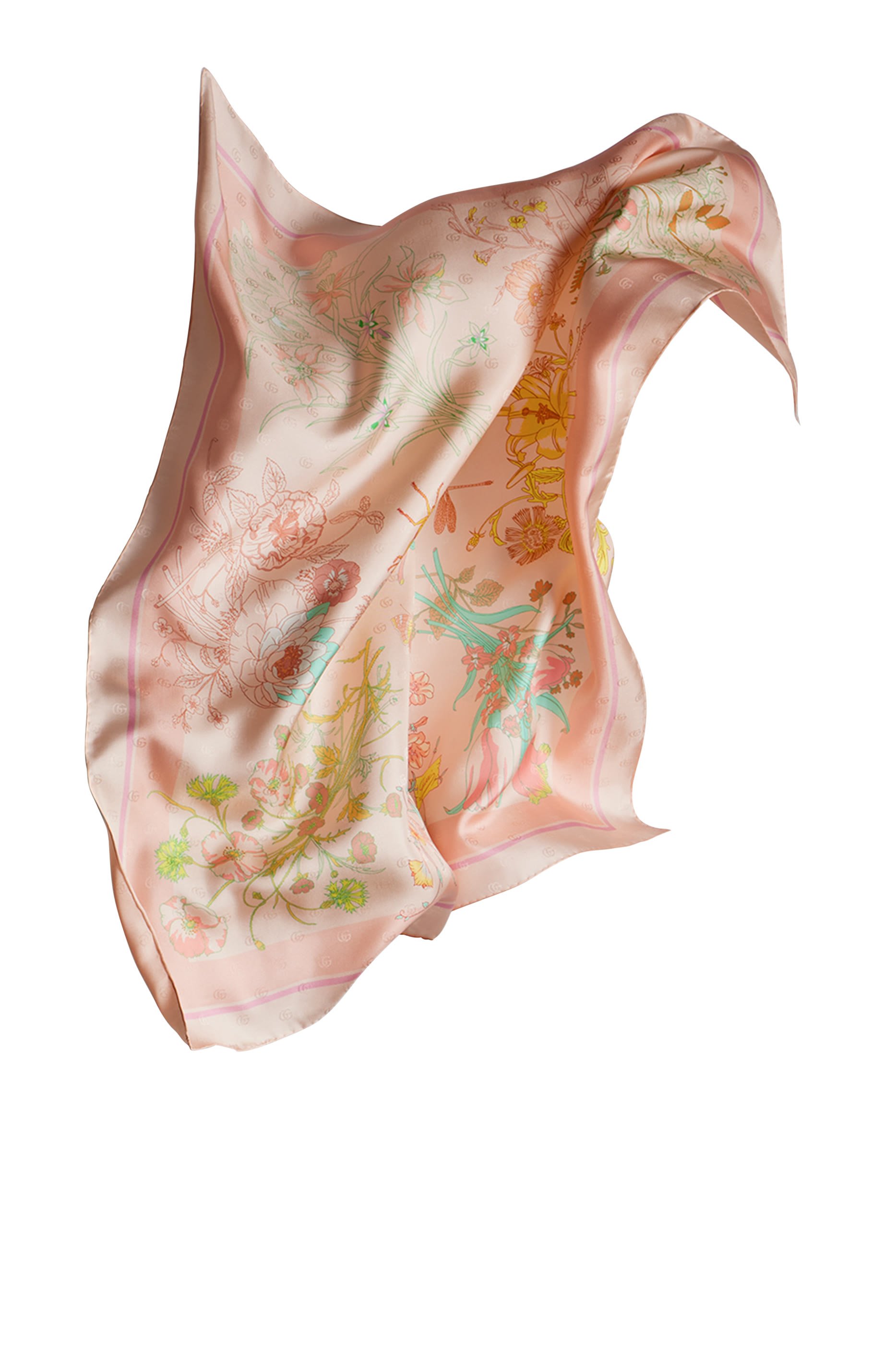 Printed Double G Silk Jacquard Carr&eacute;